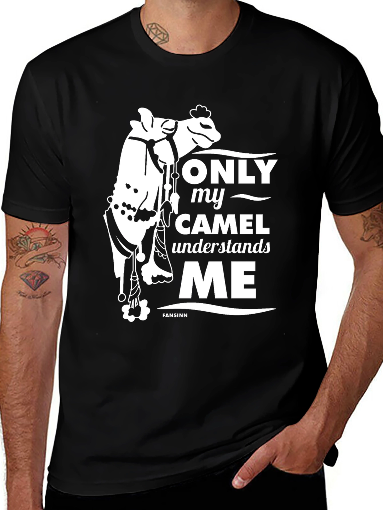 Variant 7 of Only My Camel Understands Me Black T-Shirt