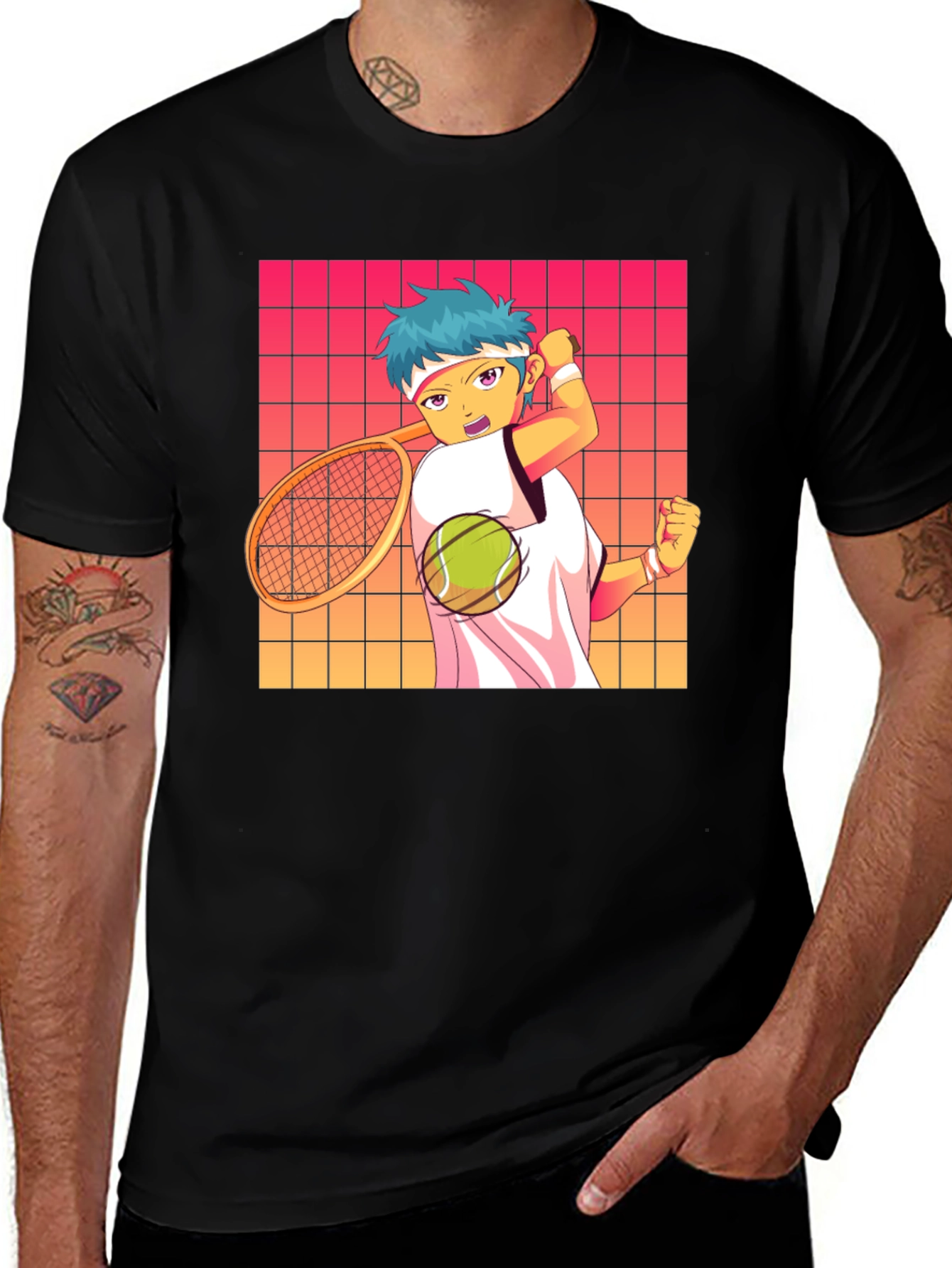 Variant 20 of Anime Tennis Graphic Tee - Retro Style
