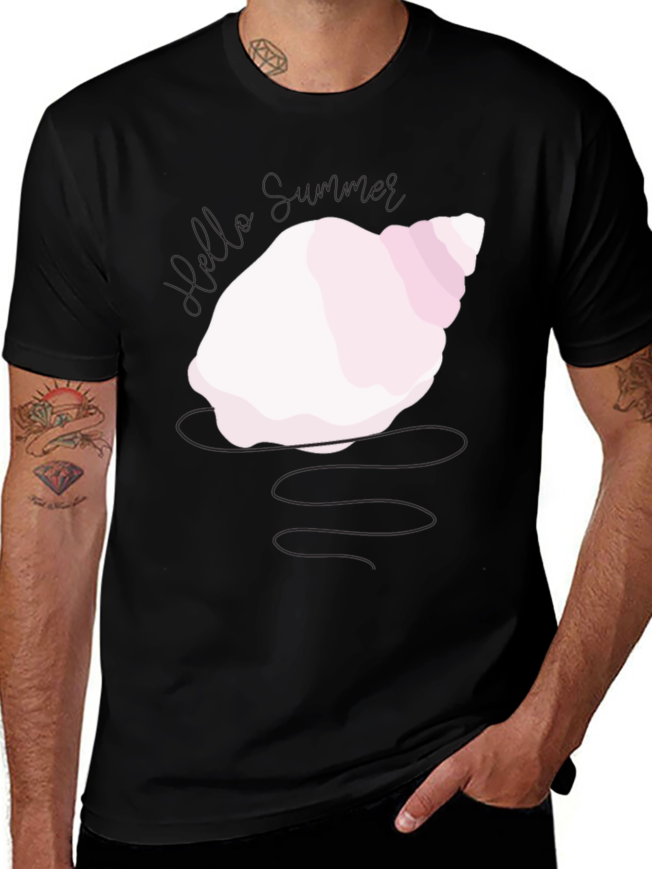 Variant 29 of Hello Summer Seashell Graphic Tee