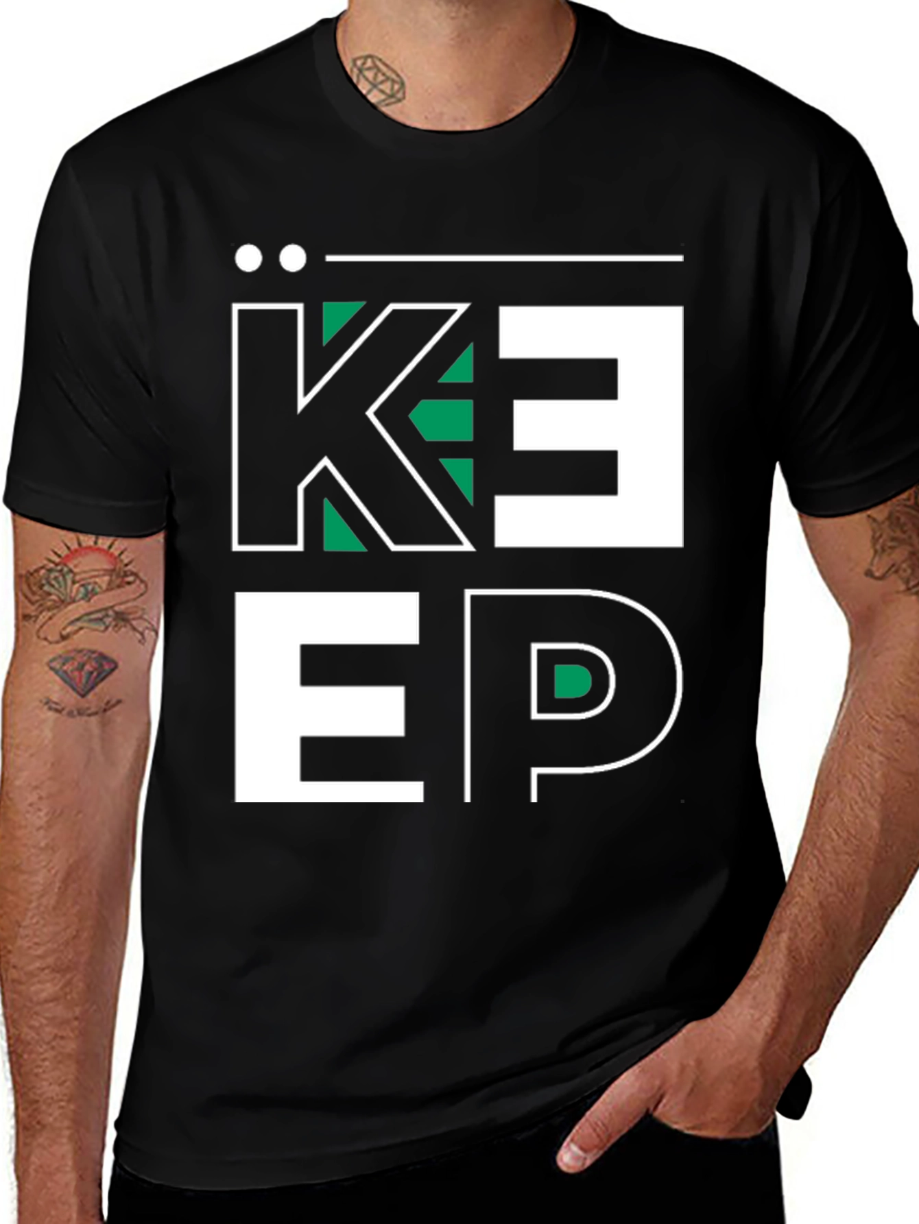 Variant 16 of Keep Graphic Black T-Shirt