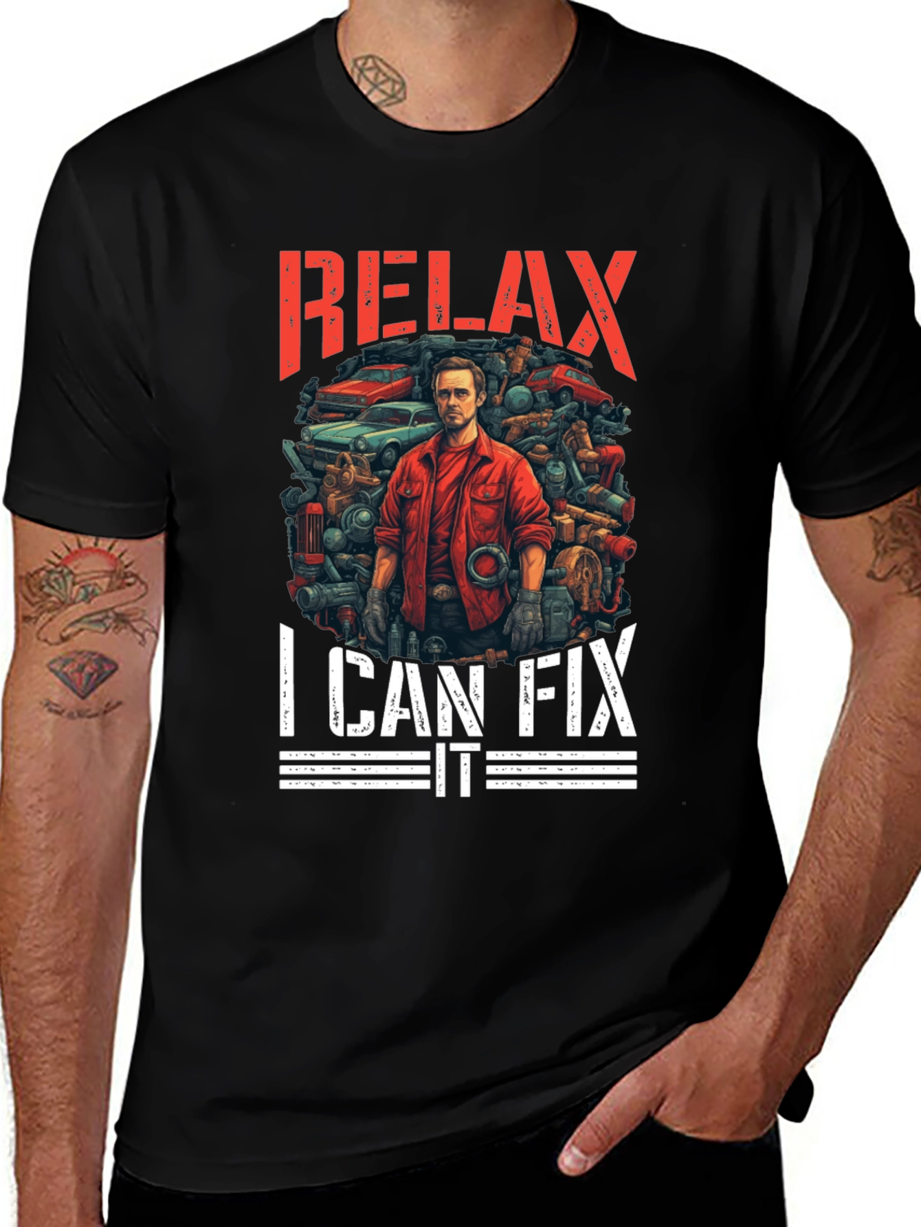 Variant 21 of Relax I Can Fix It - Mechanic T-Shirt