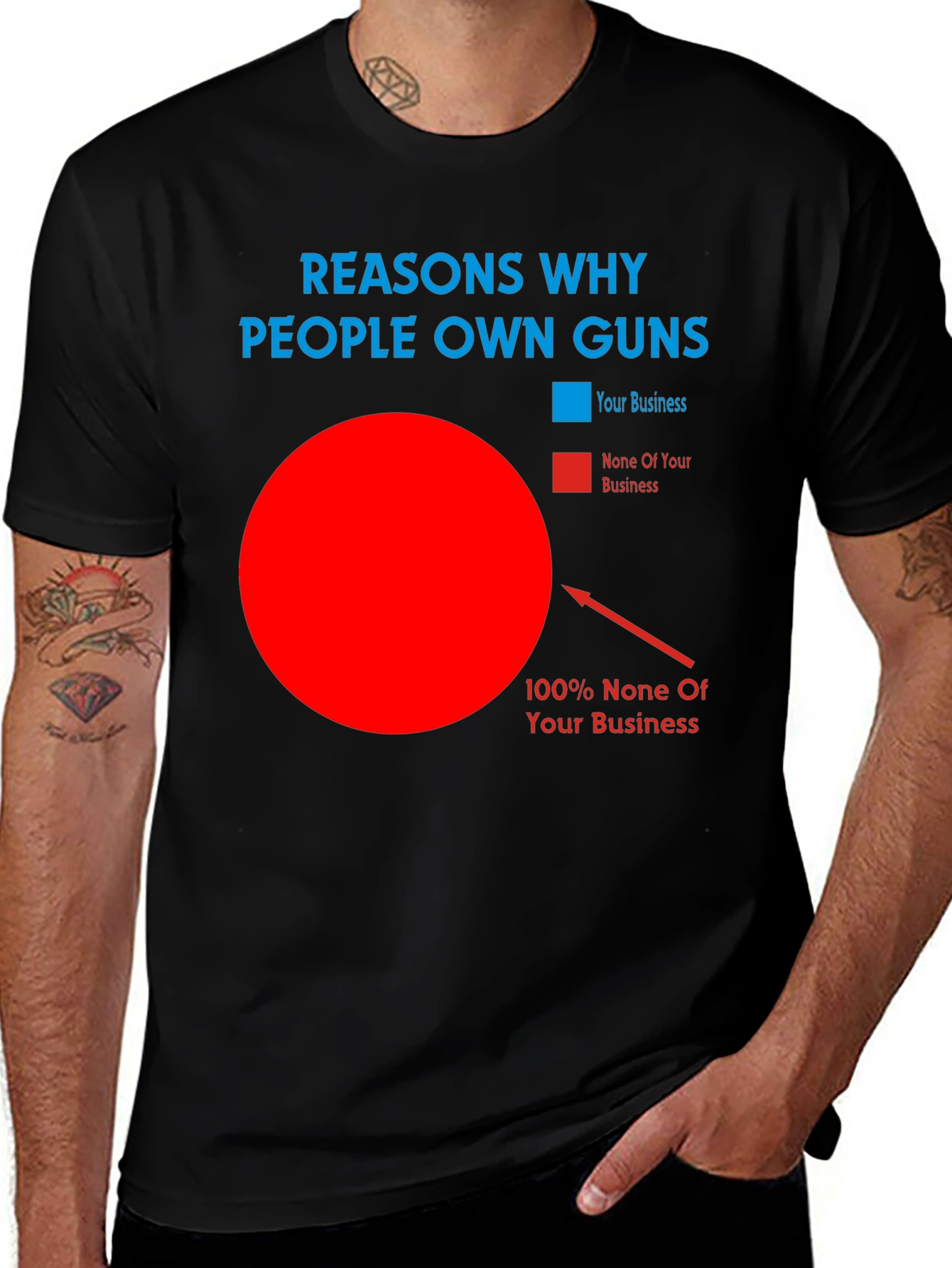 Variant 8 of Reasons Why People Own Guns T-Shirt