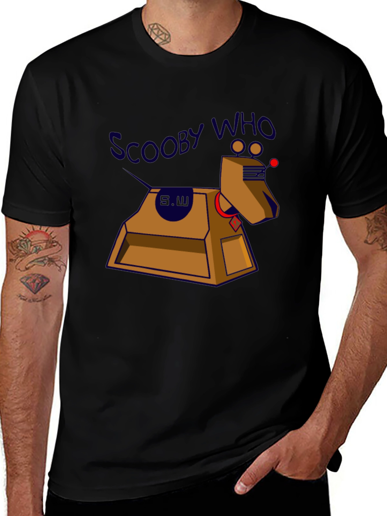 Scooby Who T-Shirt, Funny Dog Robot Graphic Tee