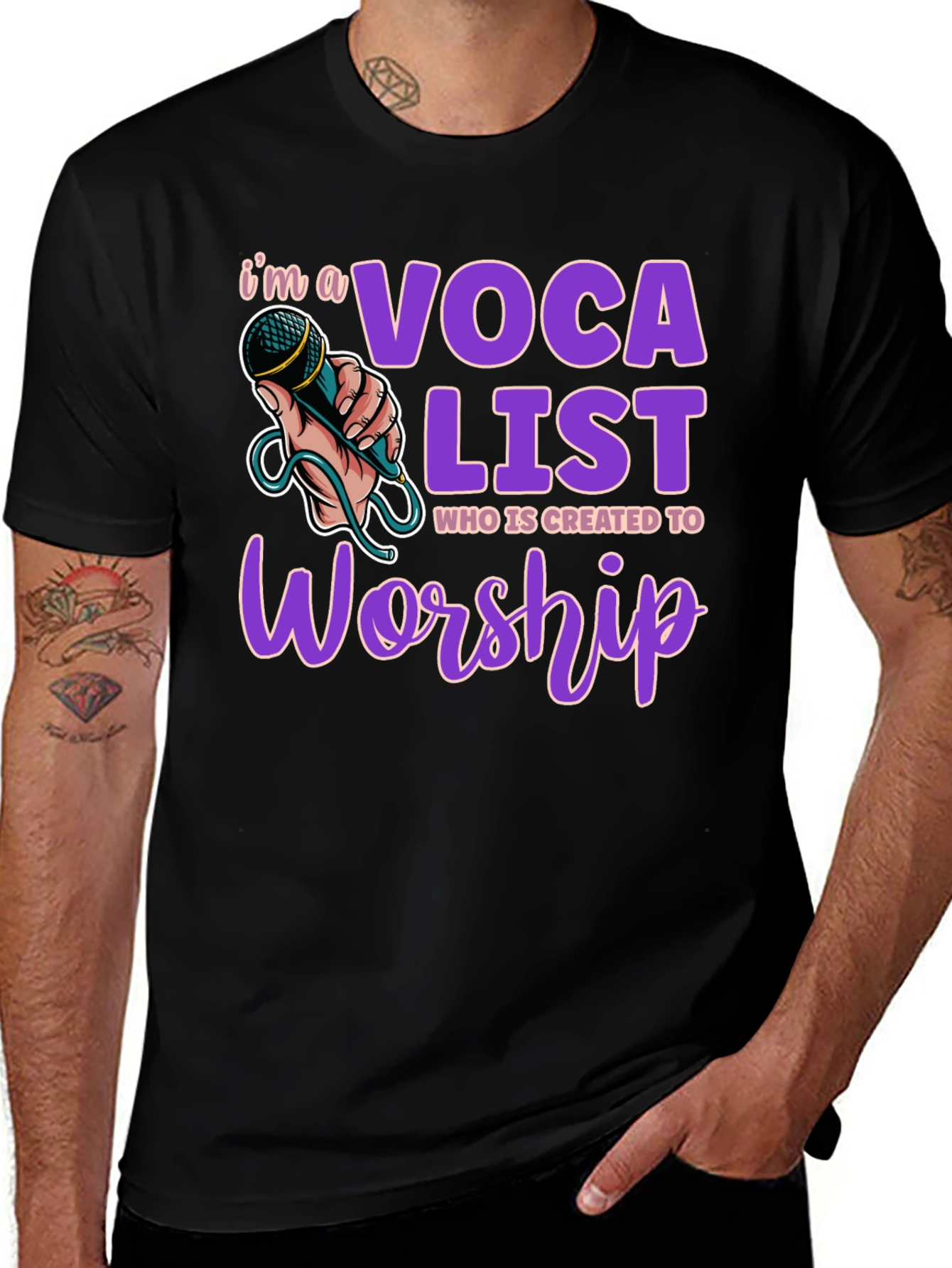 Variant 2 of Vocalist Worship Graphic T-Shirt