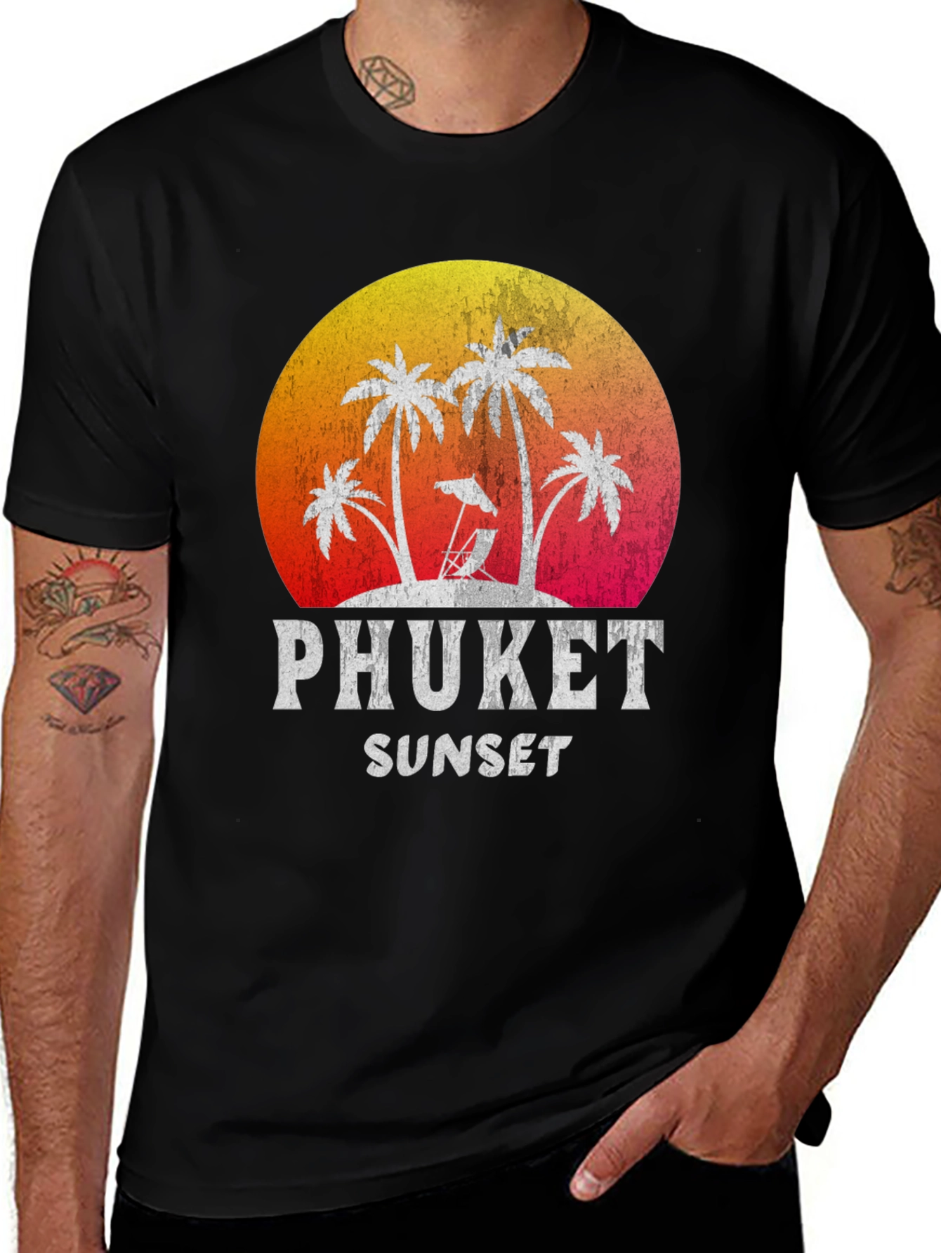 Phuket Sunset Graphic Tee | Tropical Island T-Shirt