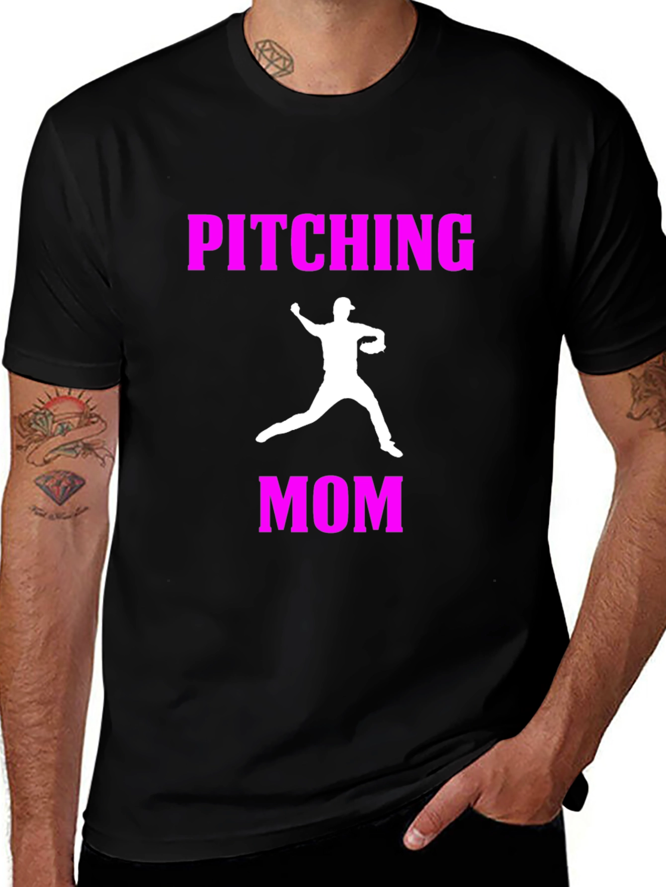 Variant 29 of Pitching Mom T-Shirt, Baseball Fan Tee