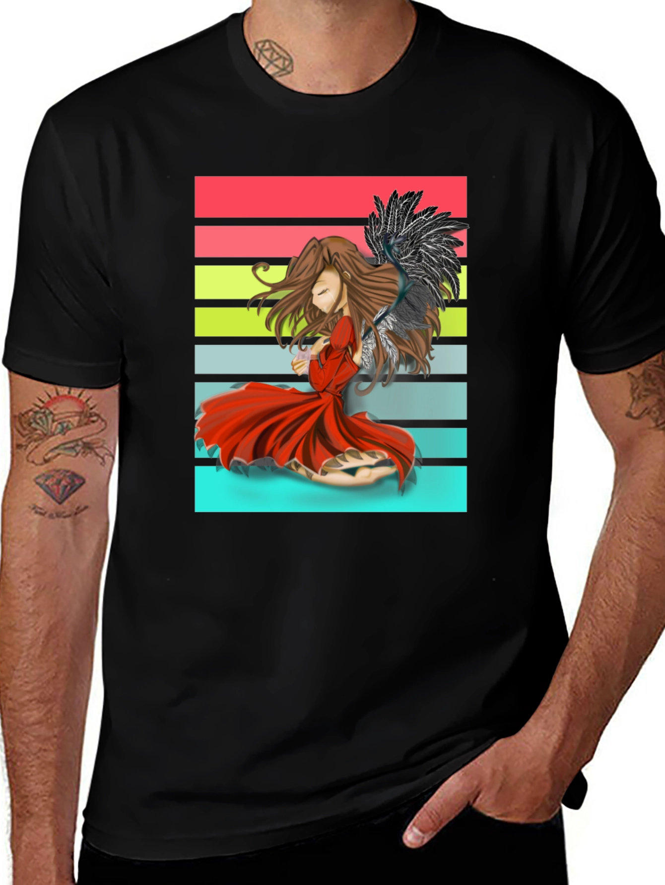 Variant 11 of Anime Angel T-Shirt - Retro Style