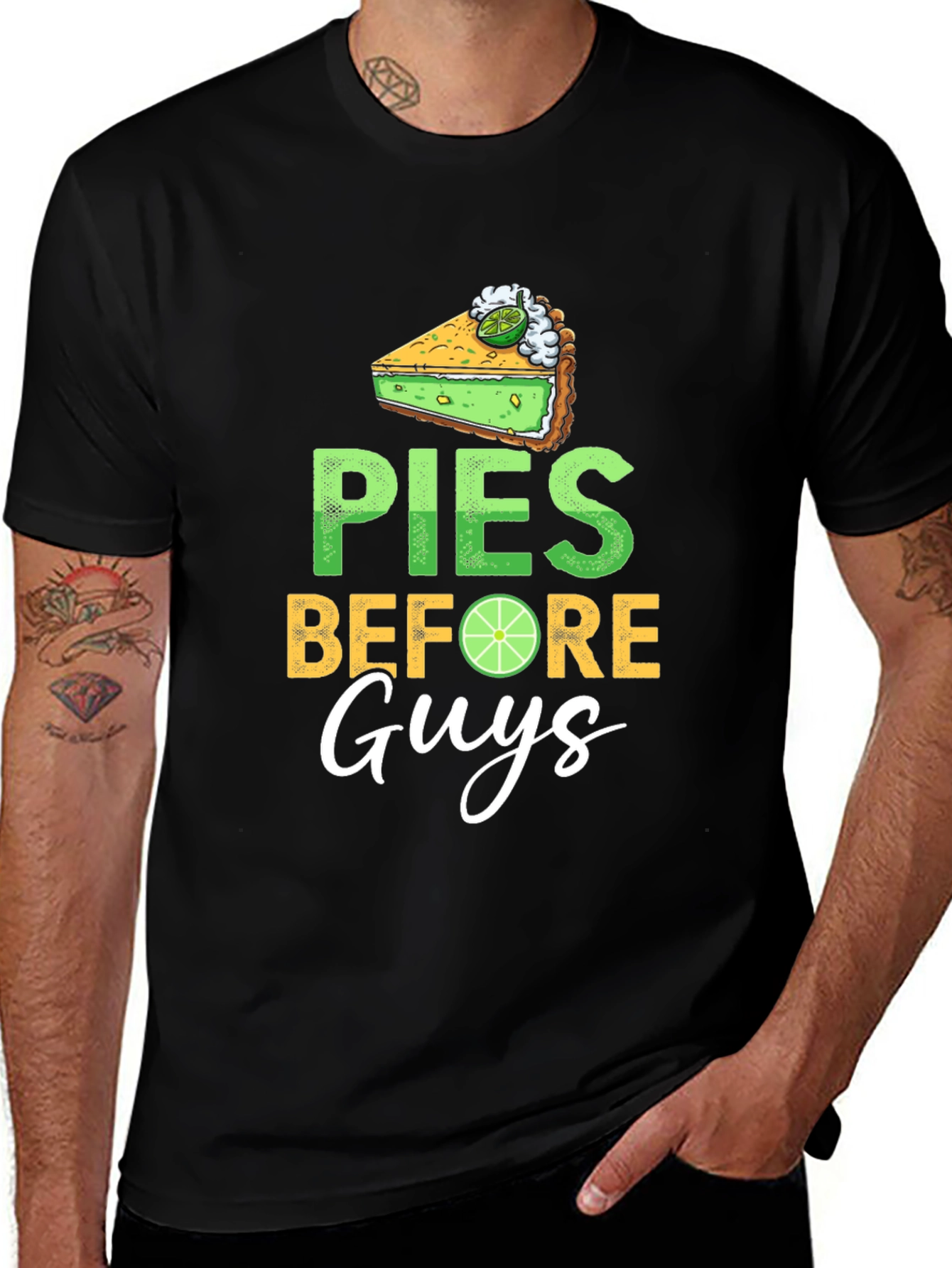 Variant 29 of Pies Before Guys Graphic Tee - Funny Dessert Lover T-Shirt