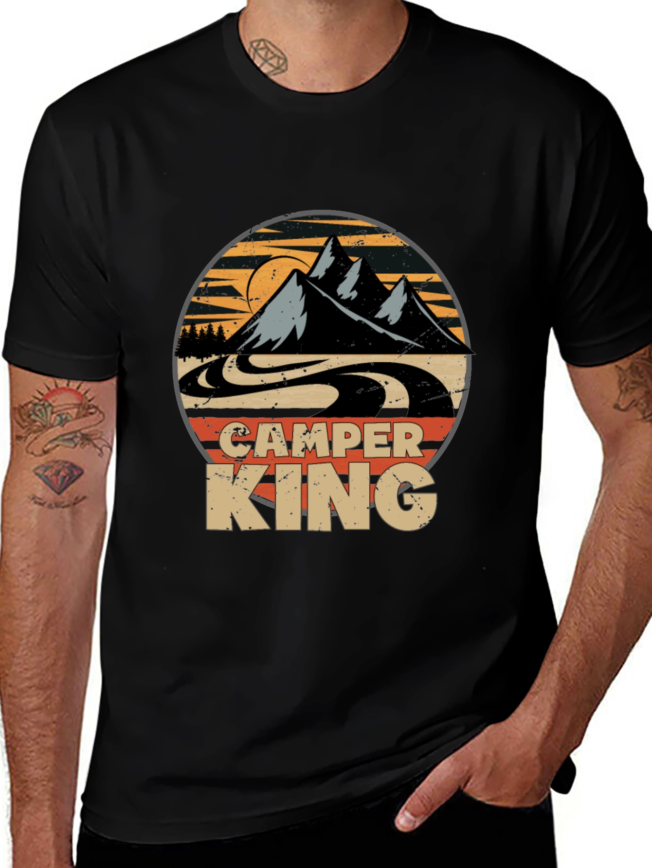 Variant 22 of Camper King Graphic T-Shirt - Vintage Style