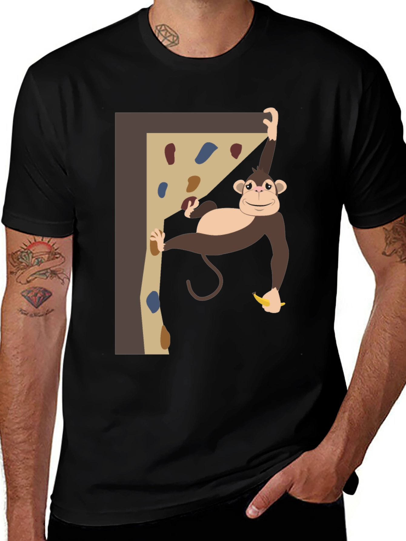 Variant 16 of Monkey Climbing T-Shirt - Fun Graphic Tee