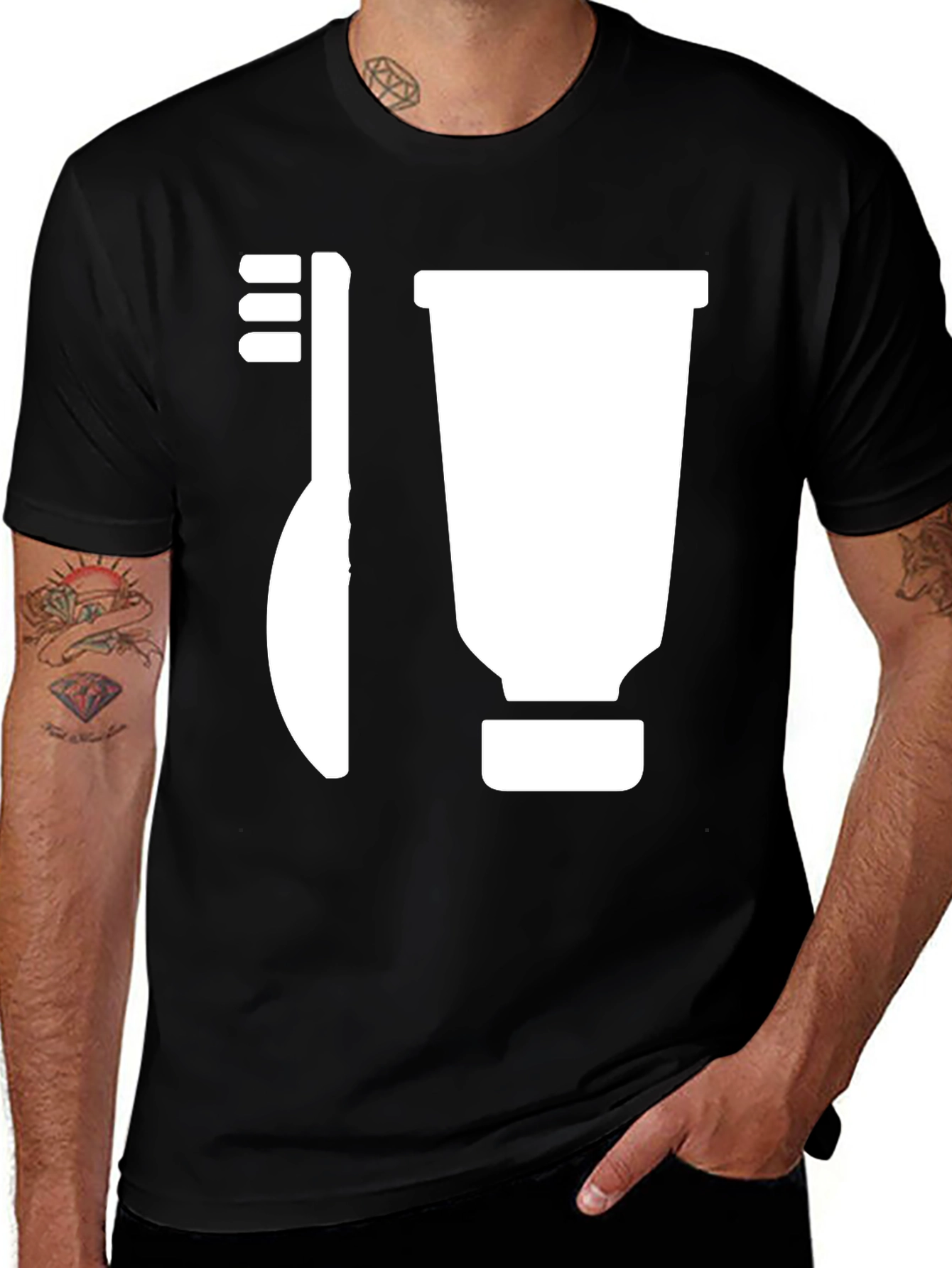 Variant 17 of Toothbrush & Paste Graphic Tee - Dentist Gift