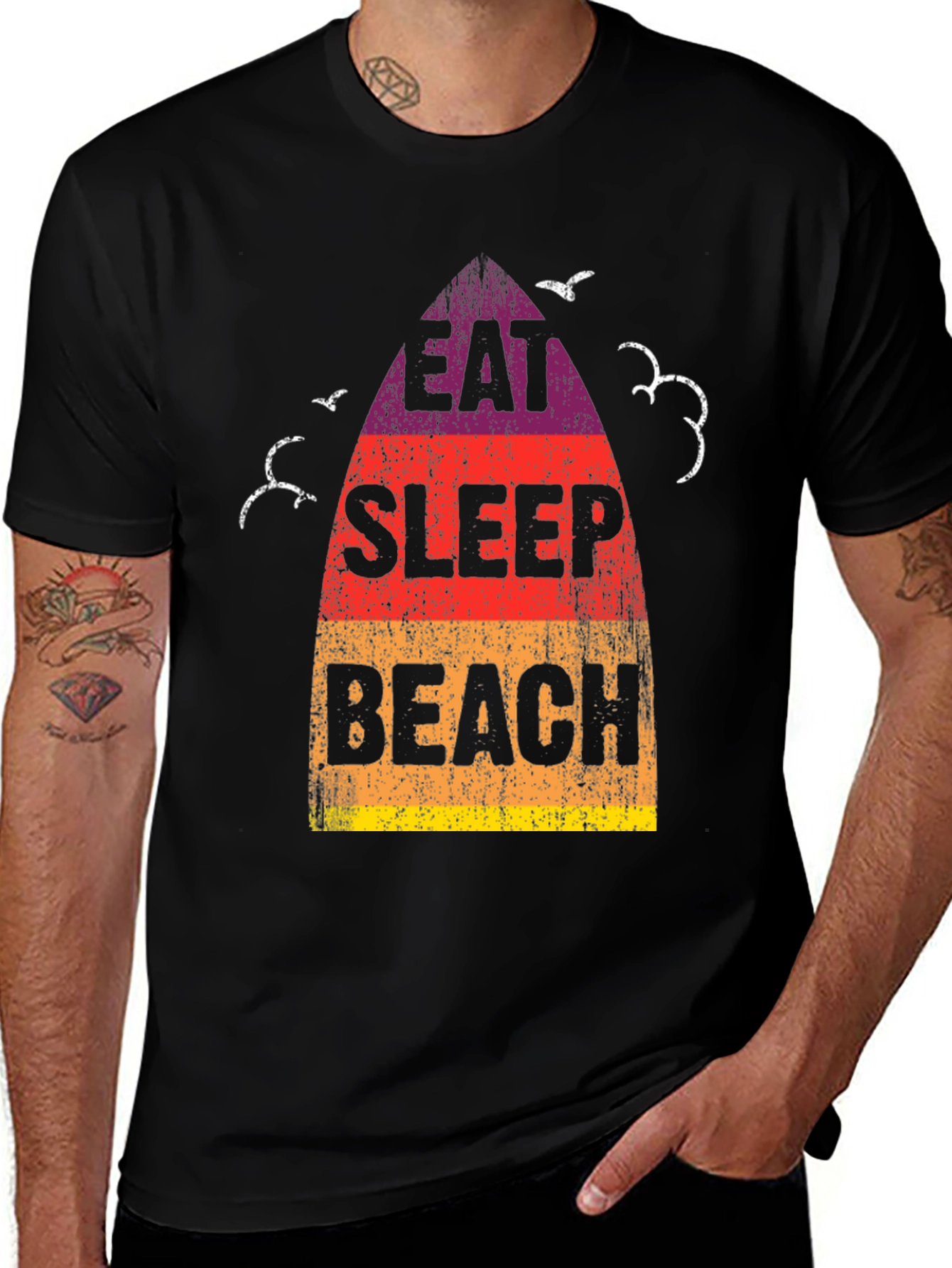 Variant 19 of Eat Sleep Beach Graphic Tee