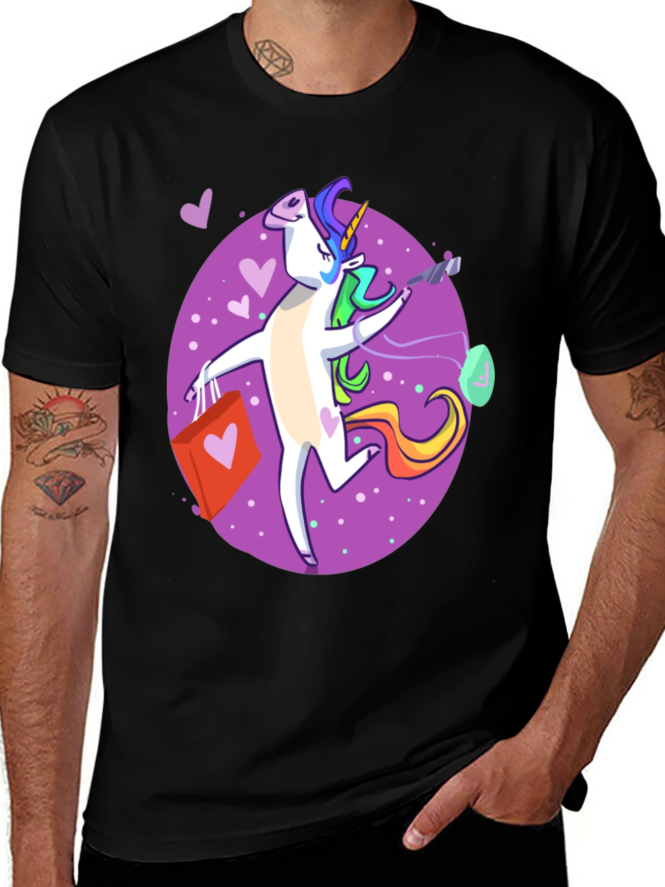 Unicorn Shopping T-Shirt - Fun & Unique Design