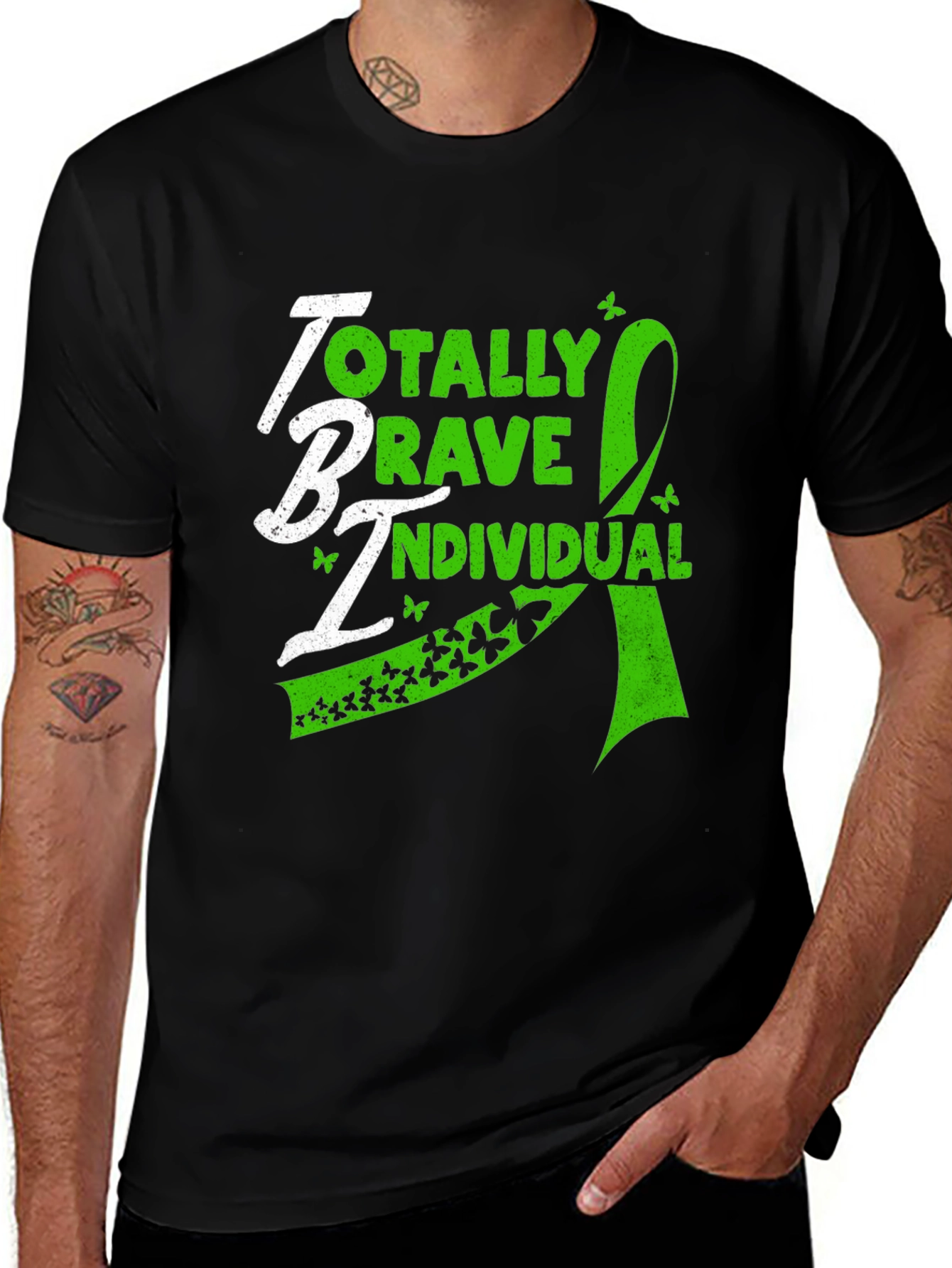 TBI Awareness Tee - Totally Brave Individual Green Ribbon