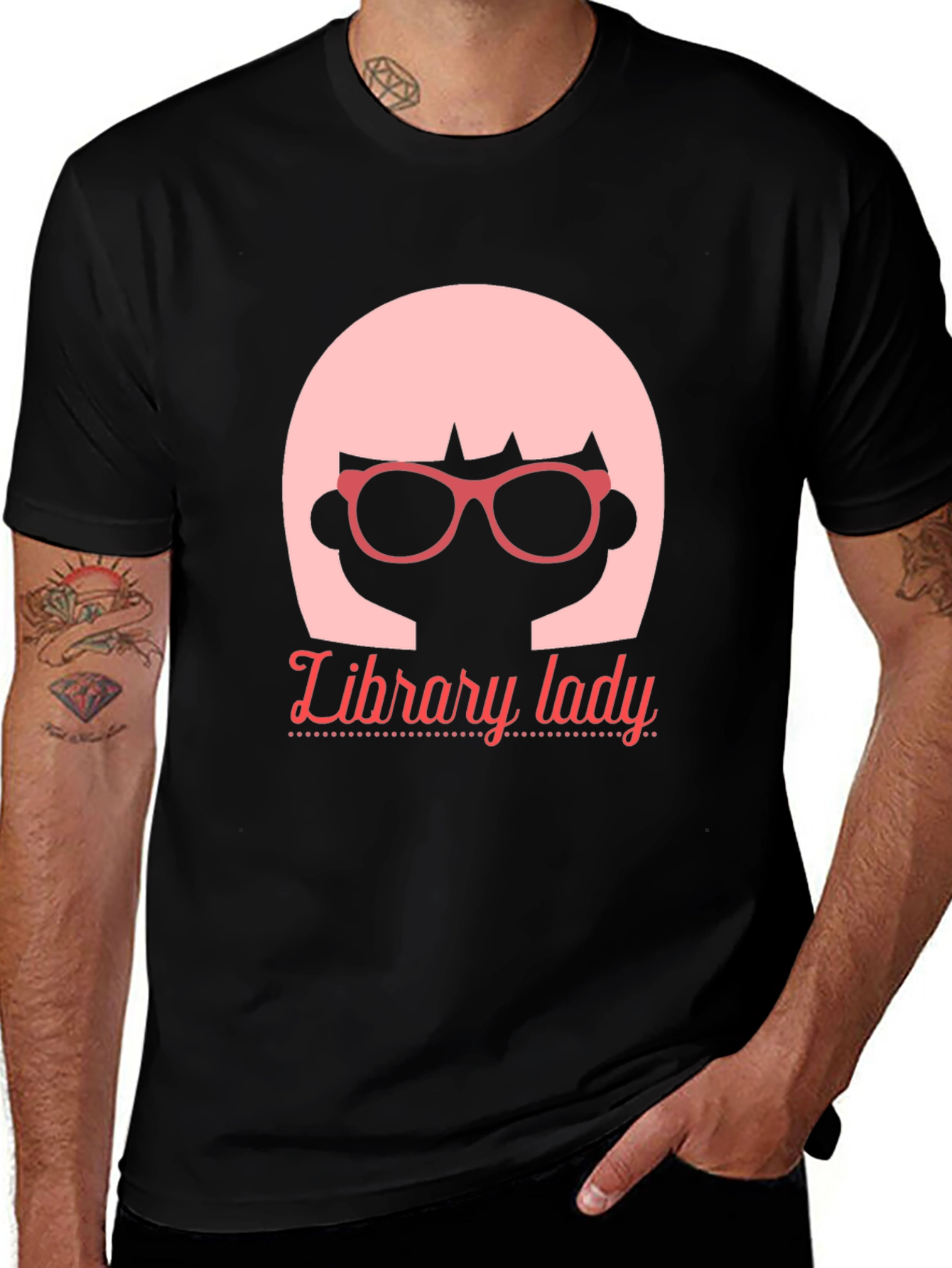 Library Lady Graphic T-Shirt - Unique Design