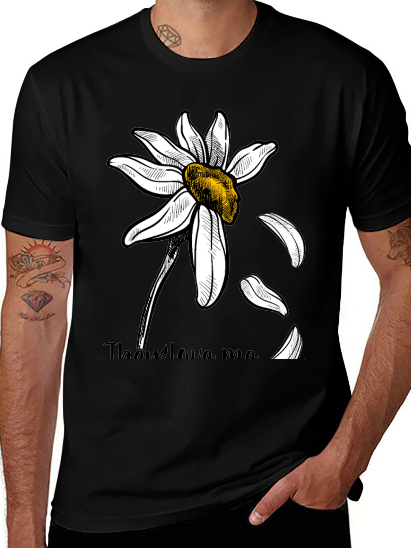 Variant 7 of He Loves Me Daisy Graphic Tee