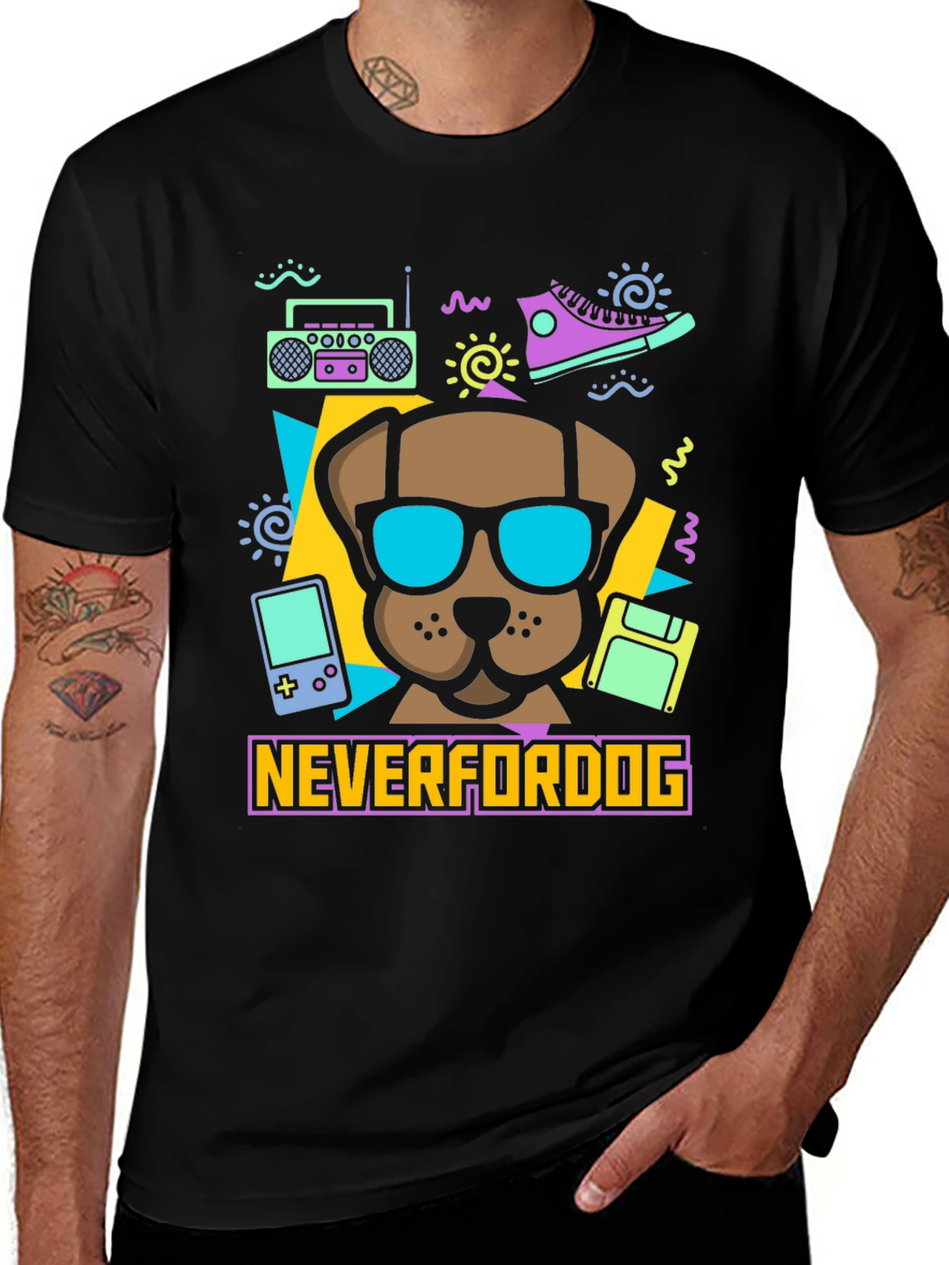 Neverfordog Retro Graphic T-Shirt