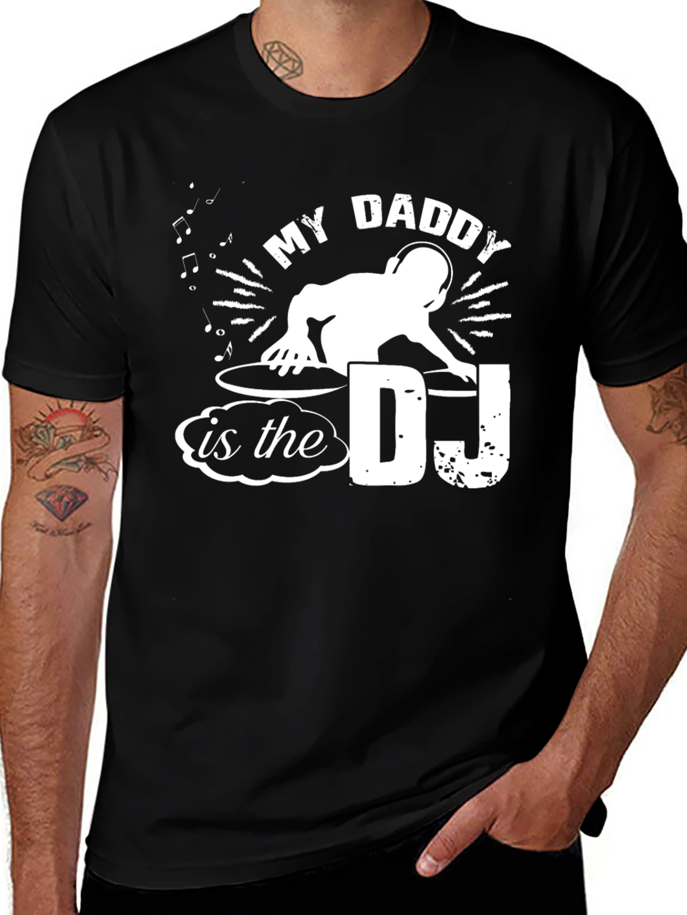 Variant 5 of My Daddy is the DJ T-Shirt - Cool Father's Day Tee