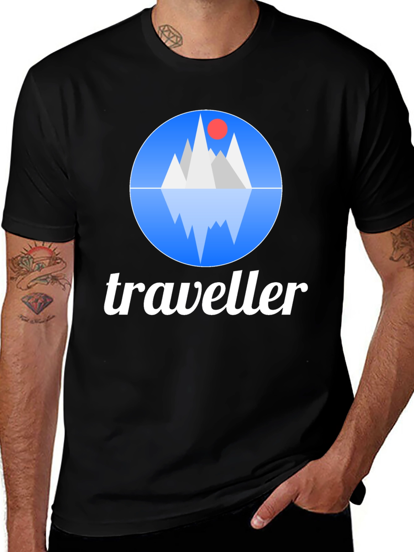 Variant 25 of Traveller Graphic Tee - Mountain Reflection