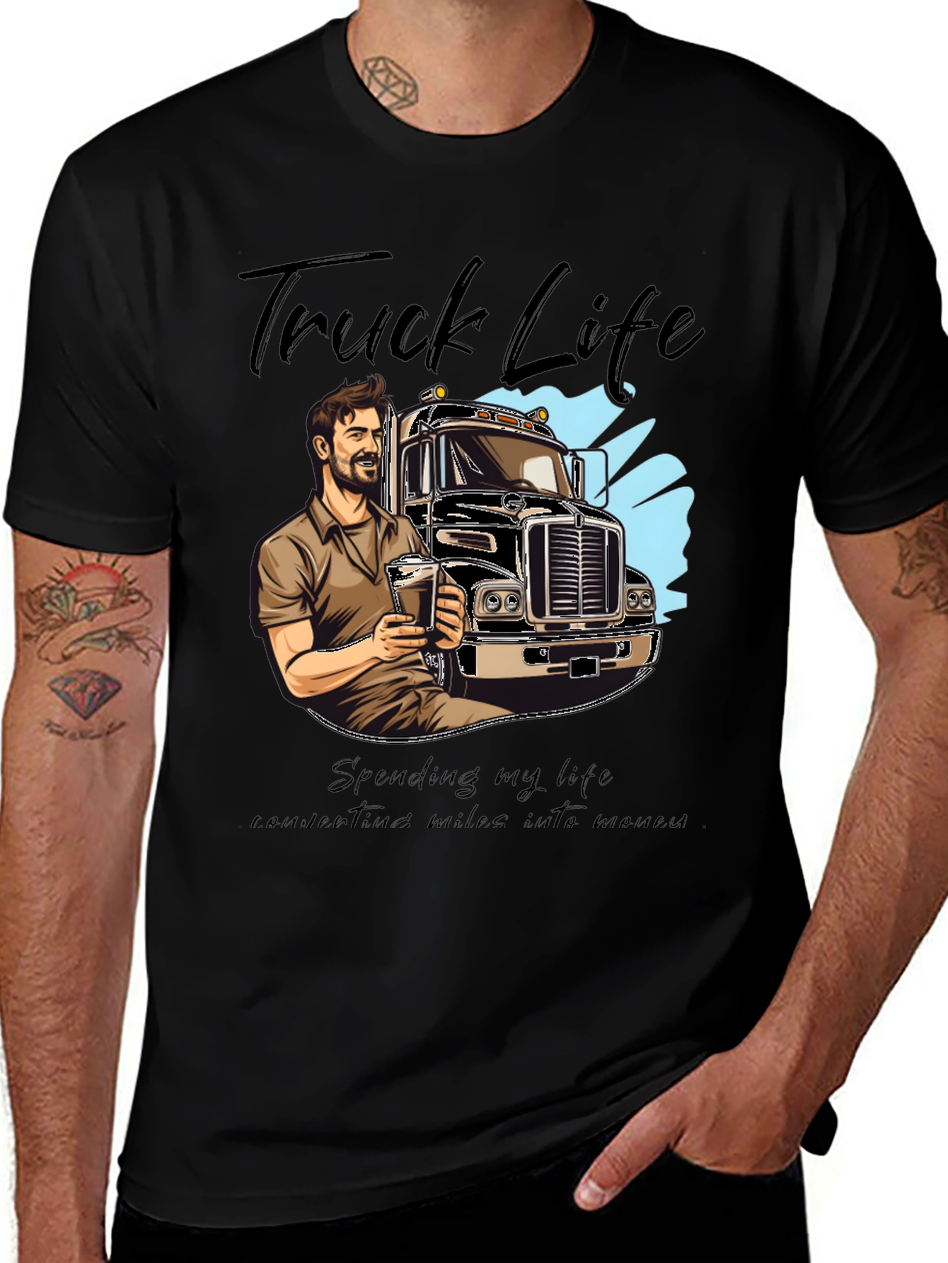 Variant 10 of Truck Life T-Shirt: Convert Miles into Money