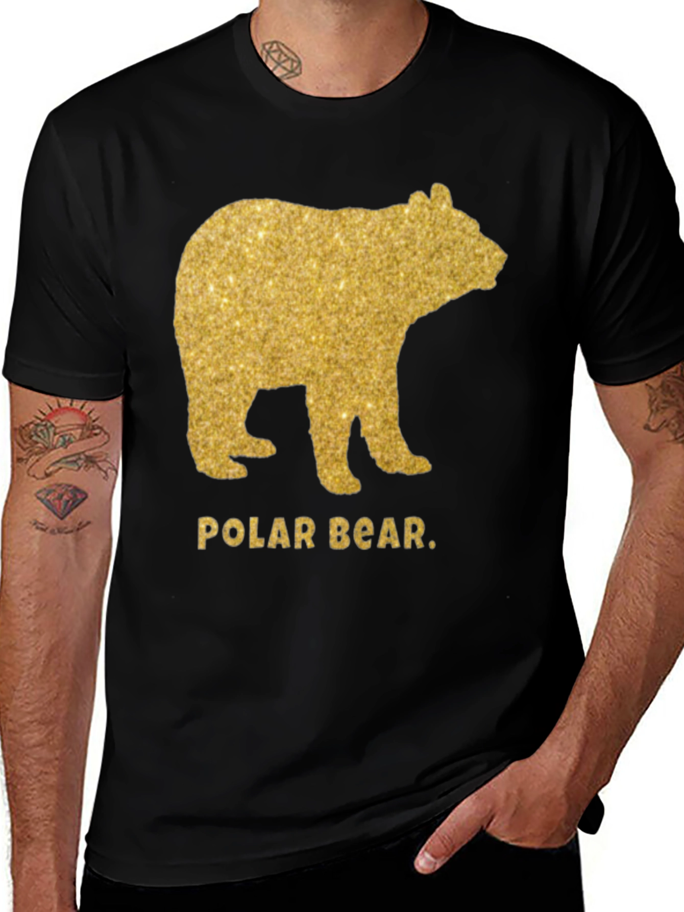 Polar Bear Graphic Tee - Black T-Shirt