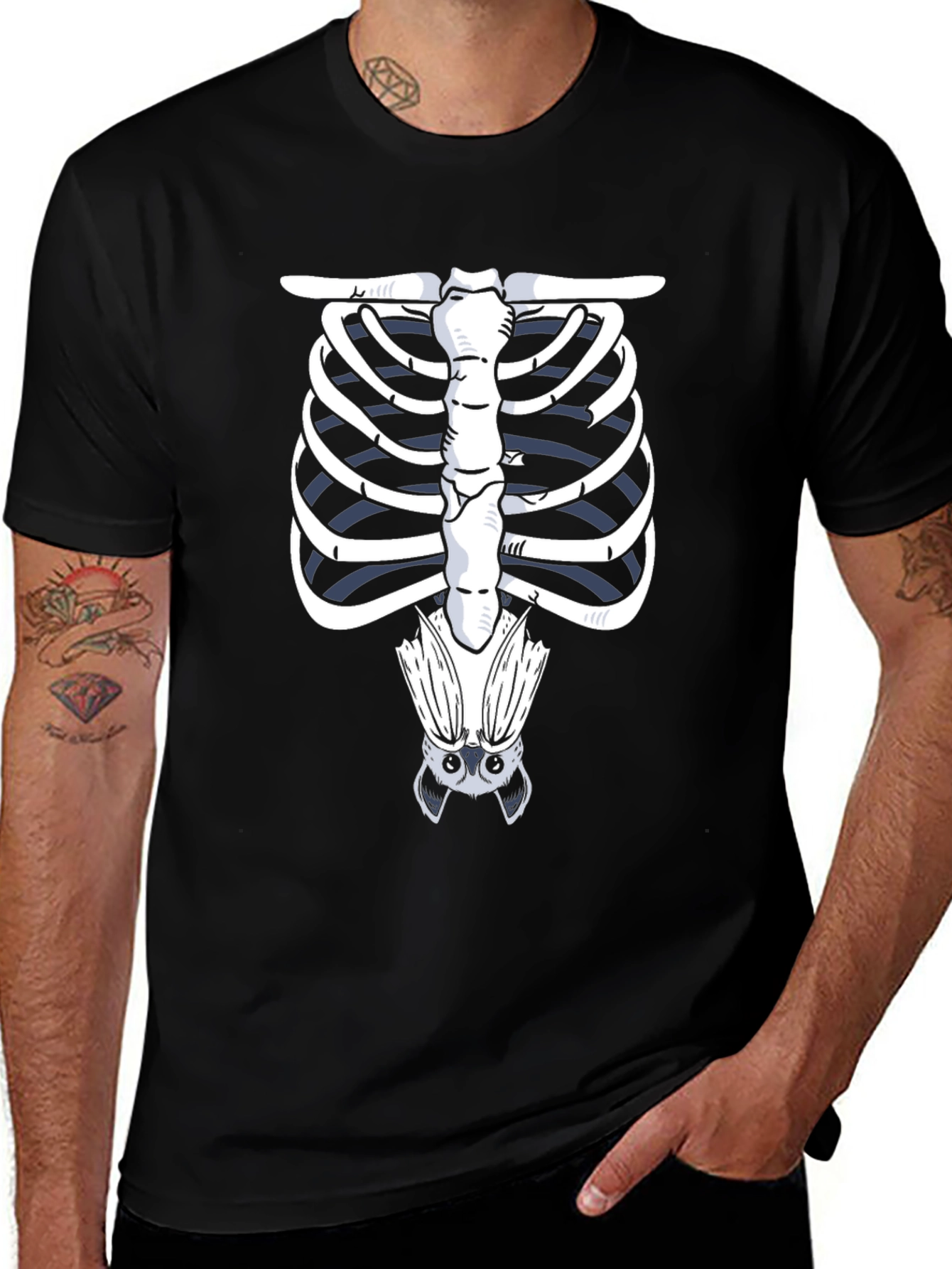 Variant 19 of Skeleton Bat T-Shirt