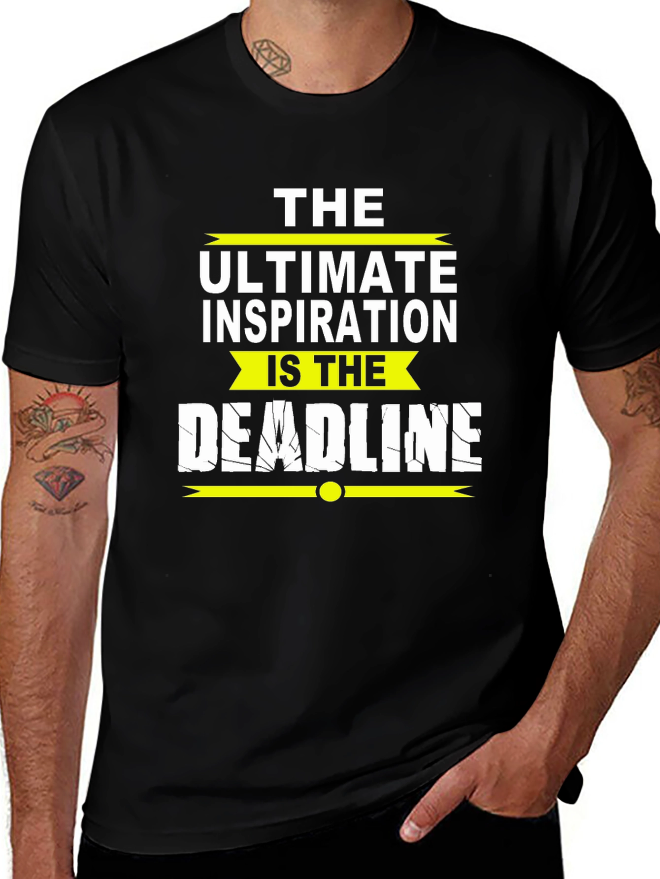 Variant 28 of Inspirational Deadline Graphic Tee - Black