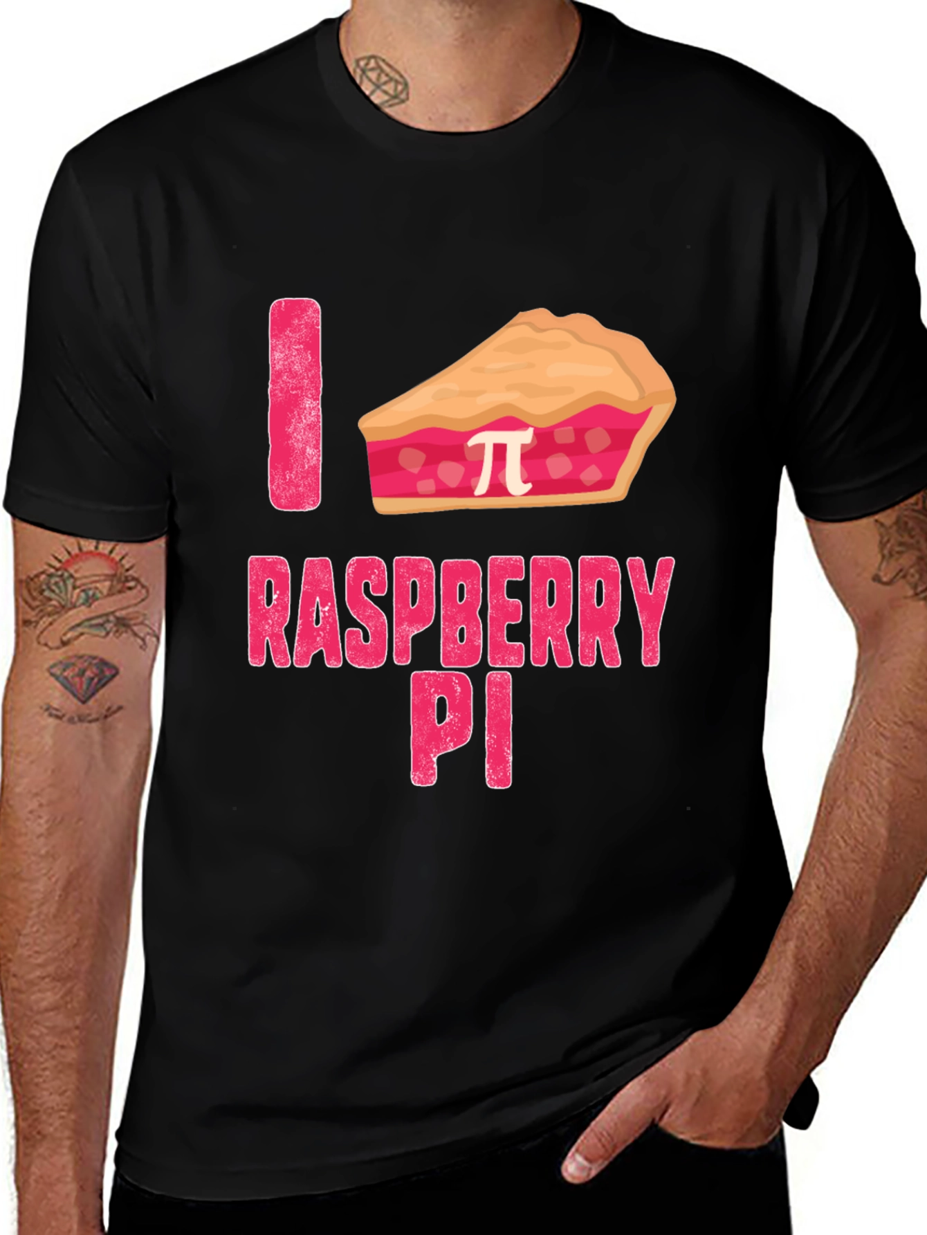 I Love Raspberry Pi T-Shirt - Funny Math Geek Tee