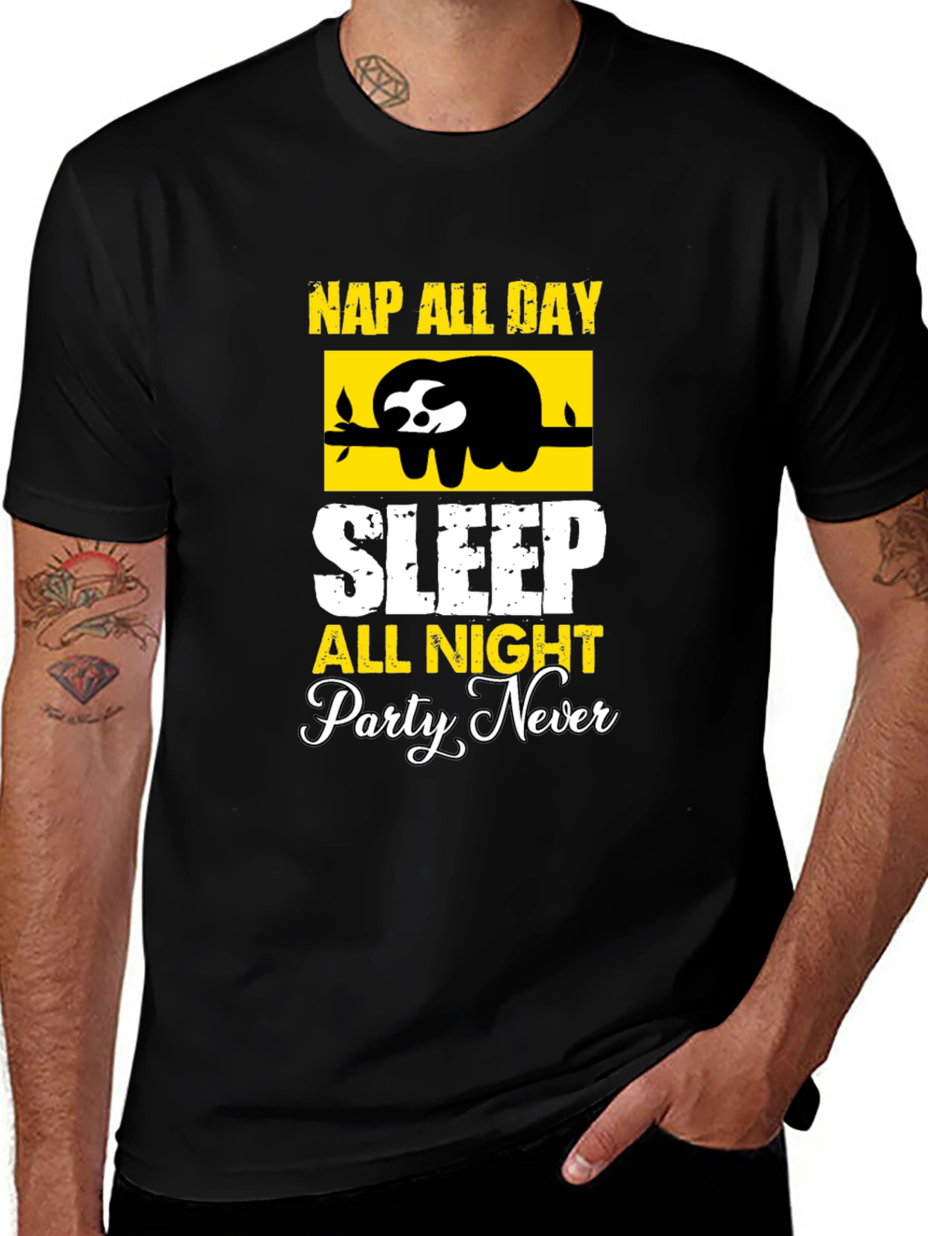 Variant 14 of Nap All Day Sloth Graphic T-Shirt