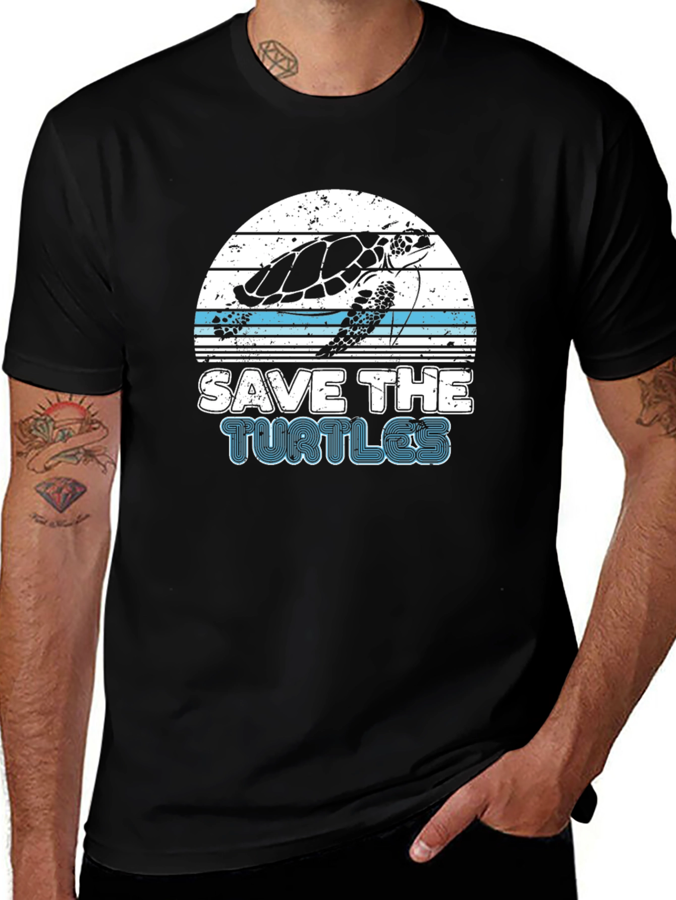 Variant 20 of Save the Turtles Graphic T-Shirt