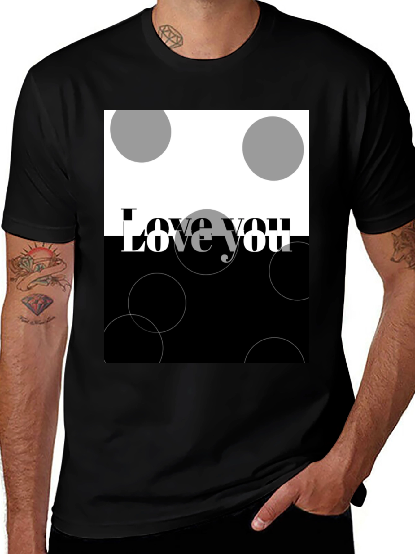 Variant 13 of Love You Graphic T-Shirt - Modern Design