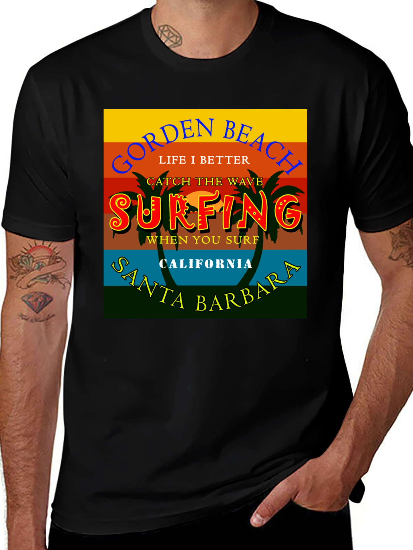 Variant 18 of Gorden Beach Surfing T-Shirt