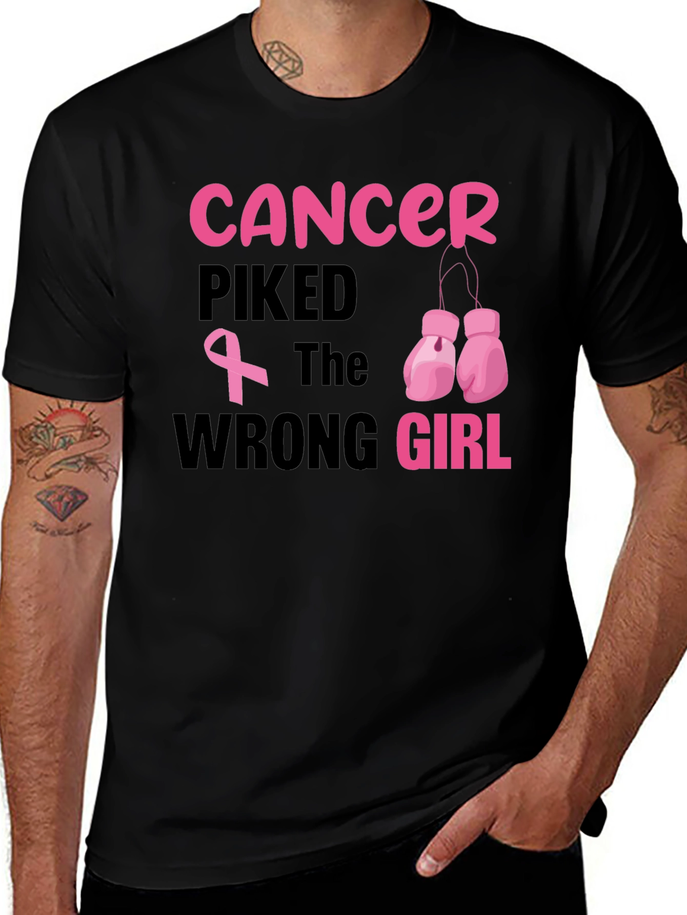 Variant 15 of Cancer Picked the Wrong Girl T-Shirt 