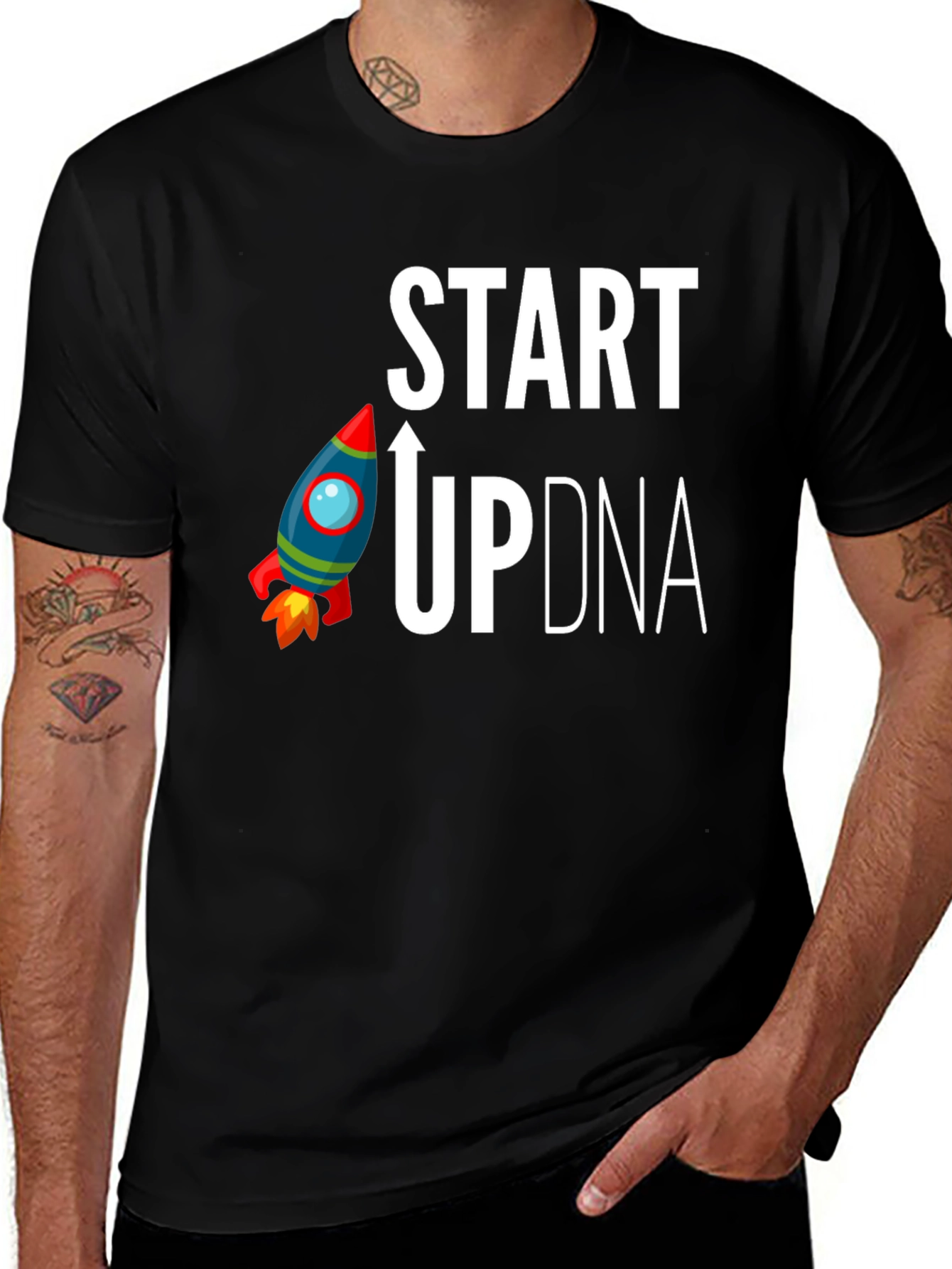 Variant 21 of Start Up DNA Black Graphic Tee