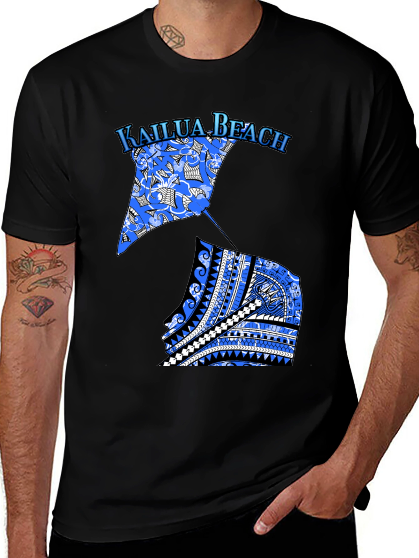 Kailua Beach Graphic Tee - Black