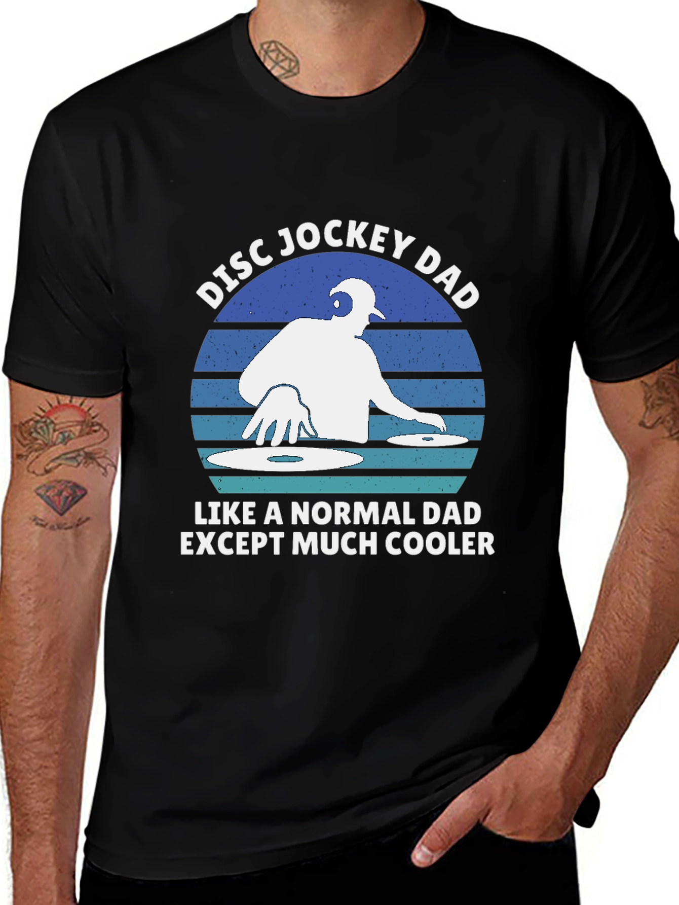 Variant 19 of Disc Jockey Dad T-Shirt - Cooler Than Normal Dads!