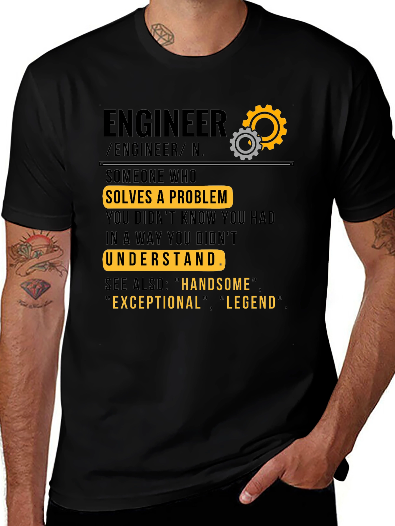 Variant 26 of Engineer Definition Graphic Tee - Solve Problems in Style