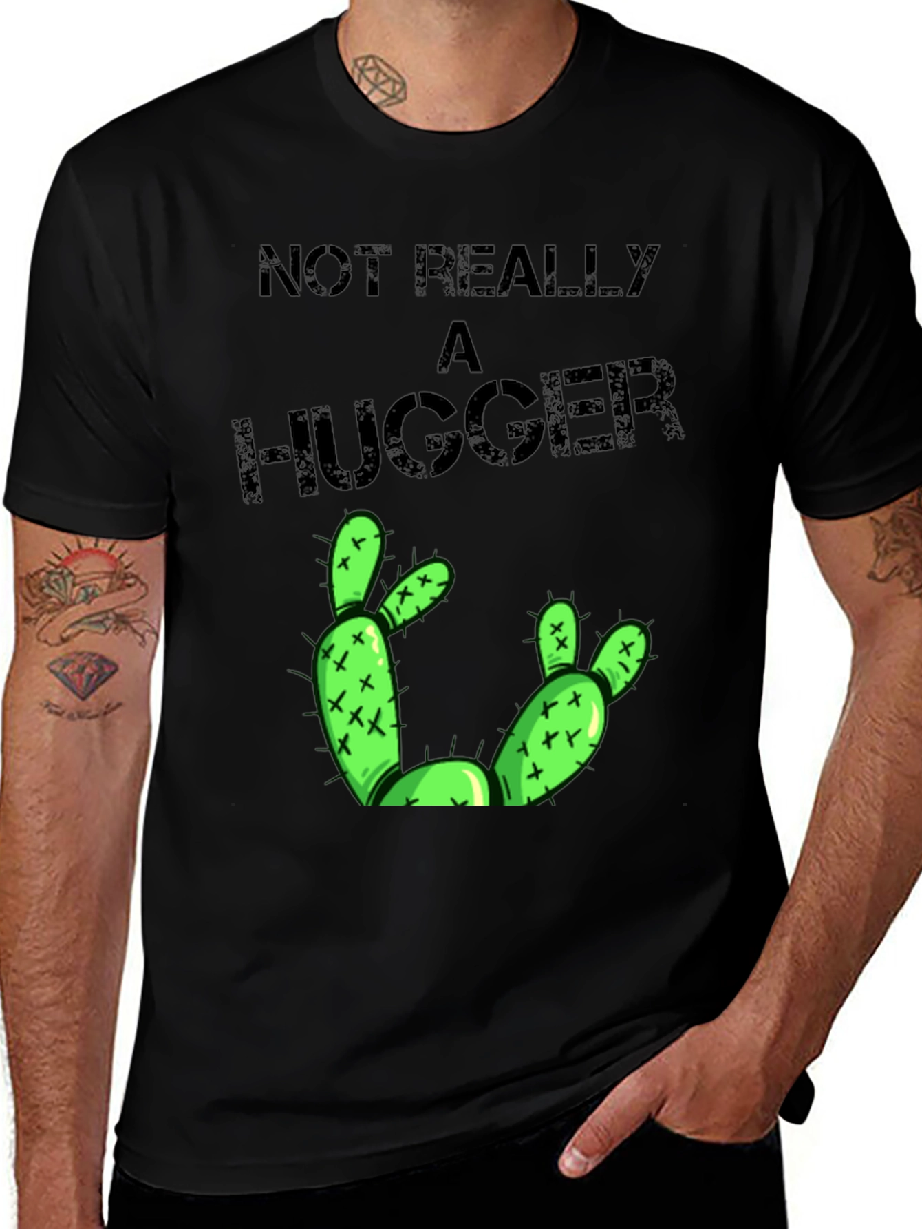 Variant 4 of Not Really A Hugger Cactus Graphic T-Shirt