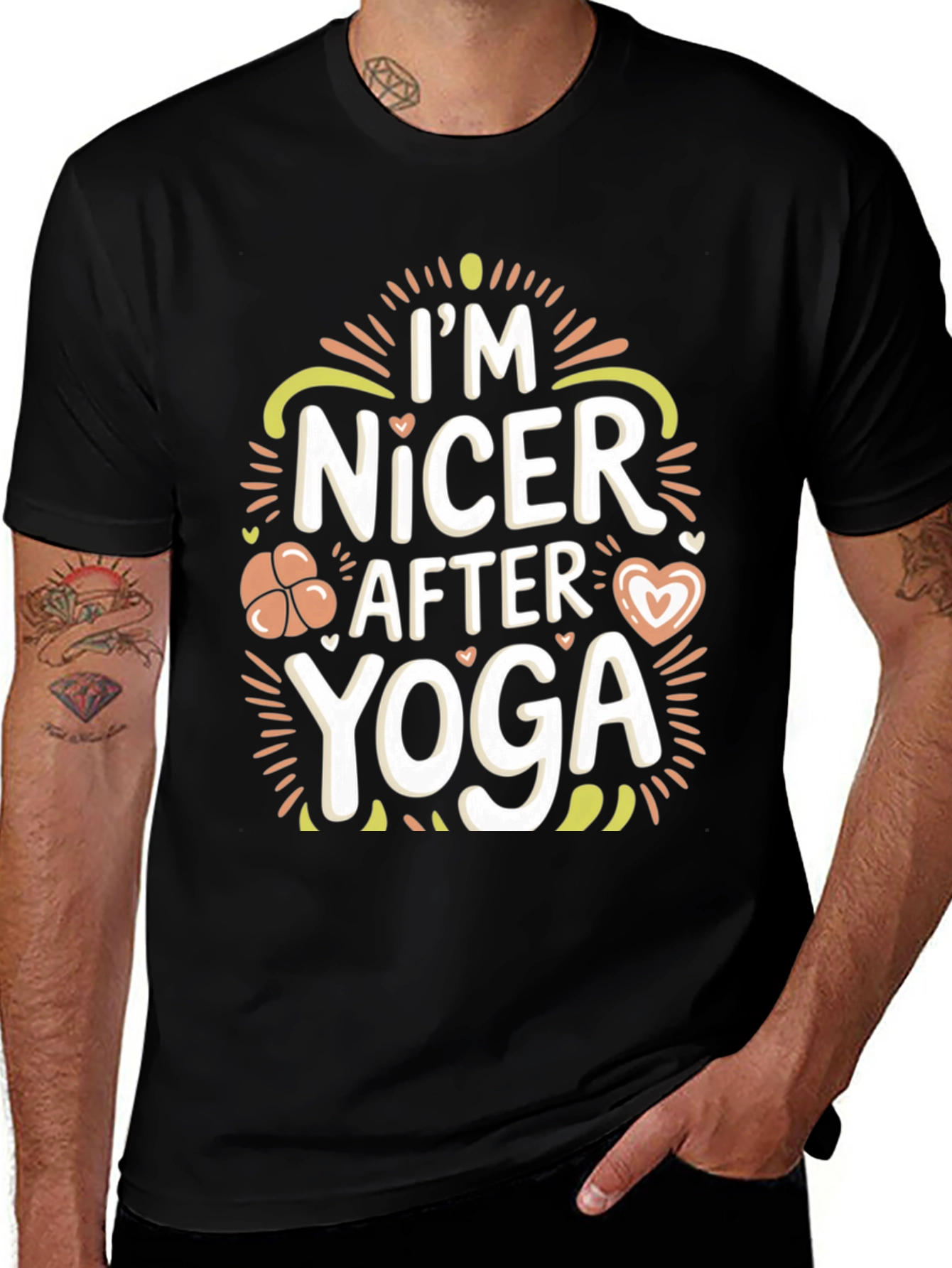 Variant 10 of I'm Nicer After Yoga Black T-Shirt