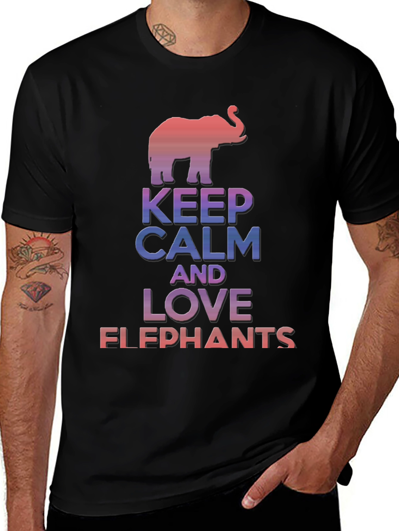 Variant 13 of Keep Calm Love Elephants T-Shirt