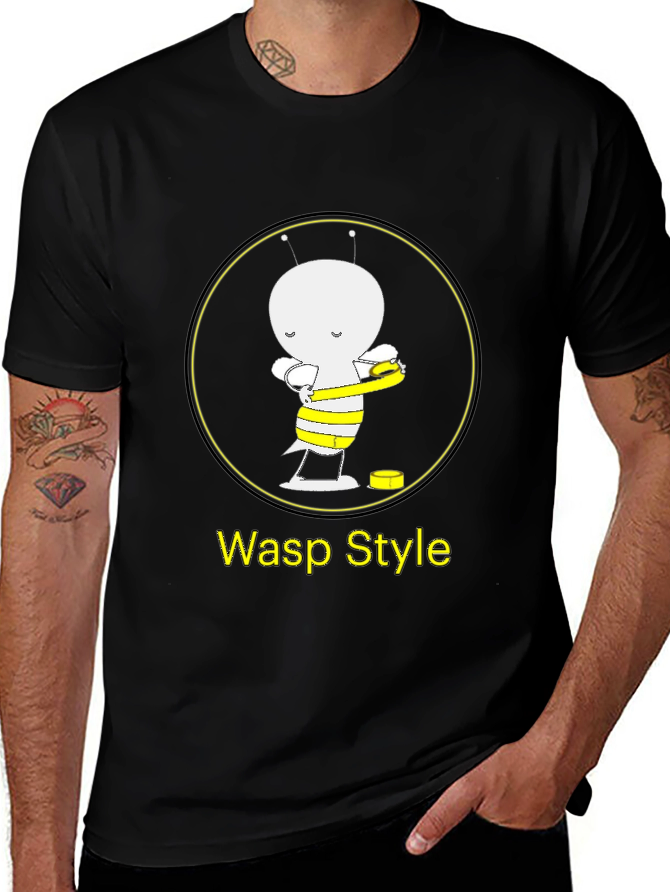 Variant 10 of Wasp Style Black Graphic Tee