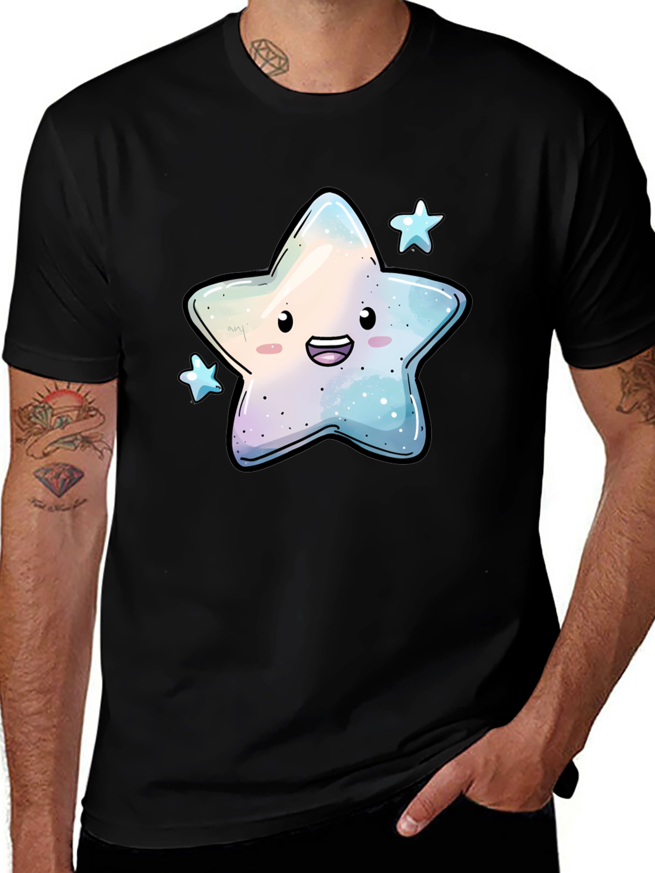 Cute Cartoon Star Graphic T-Shirt