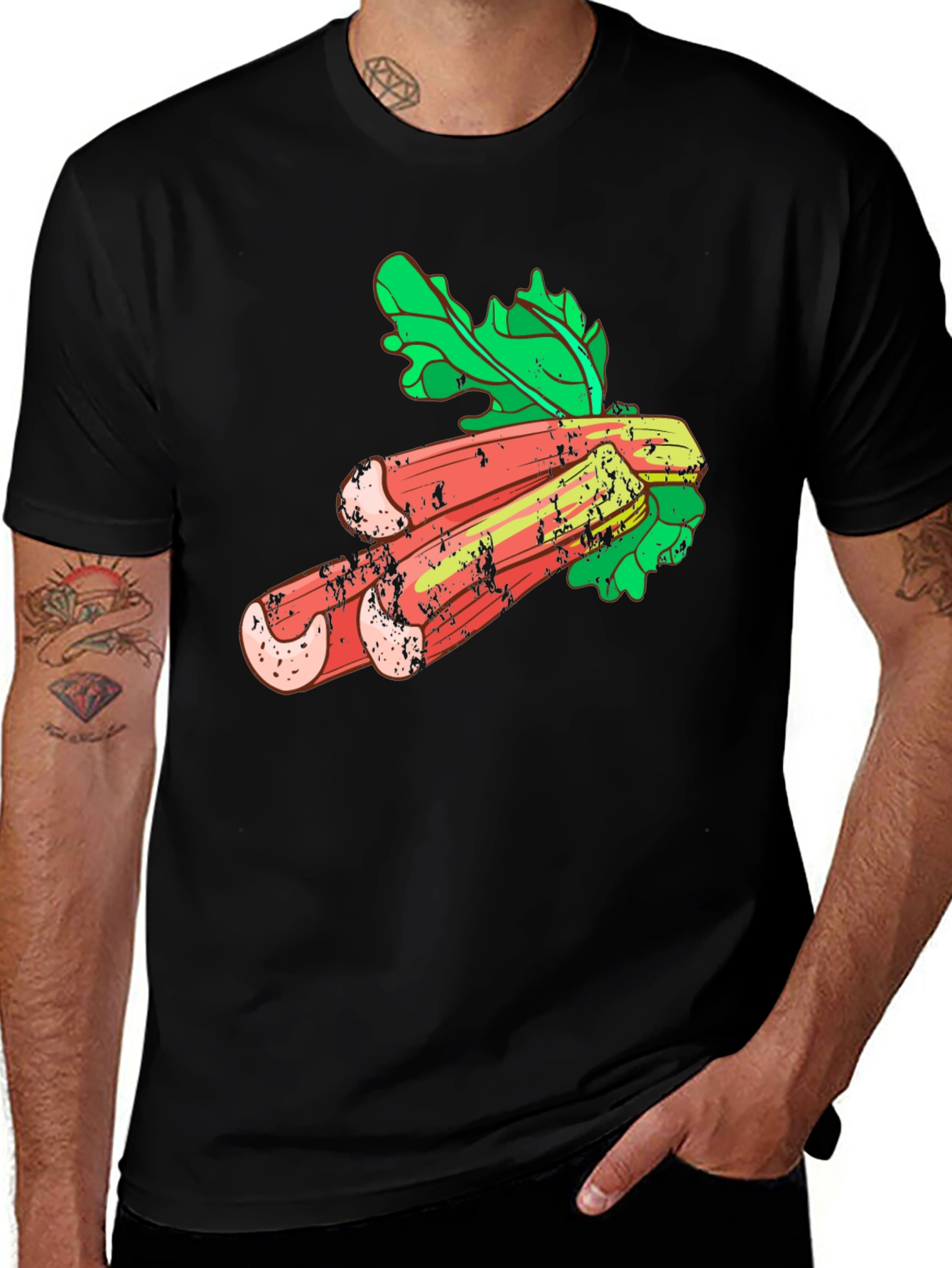 Variant 25 of Rhubarb Graphic Tee - Unique Fruit Design