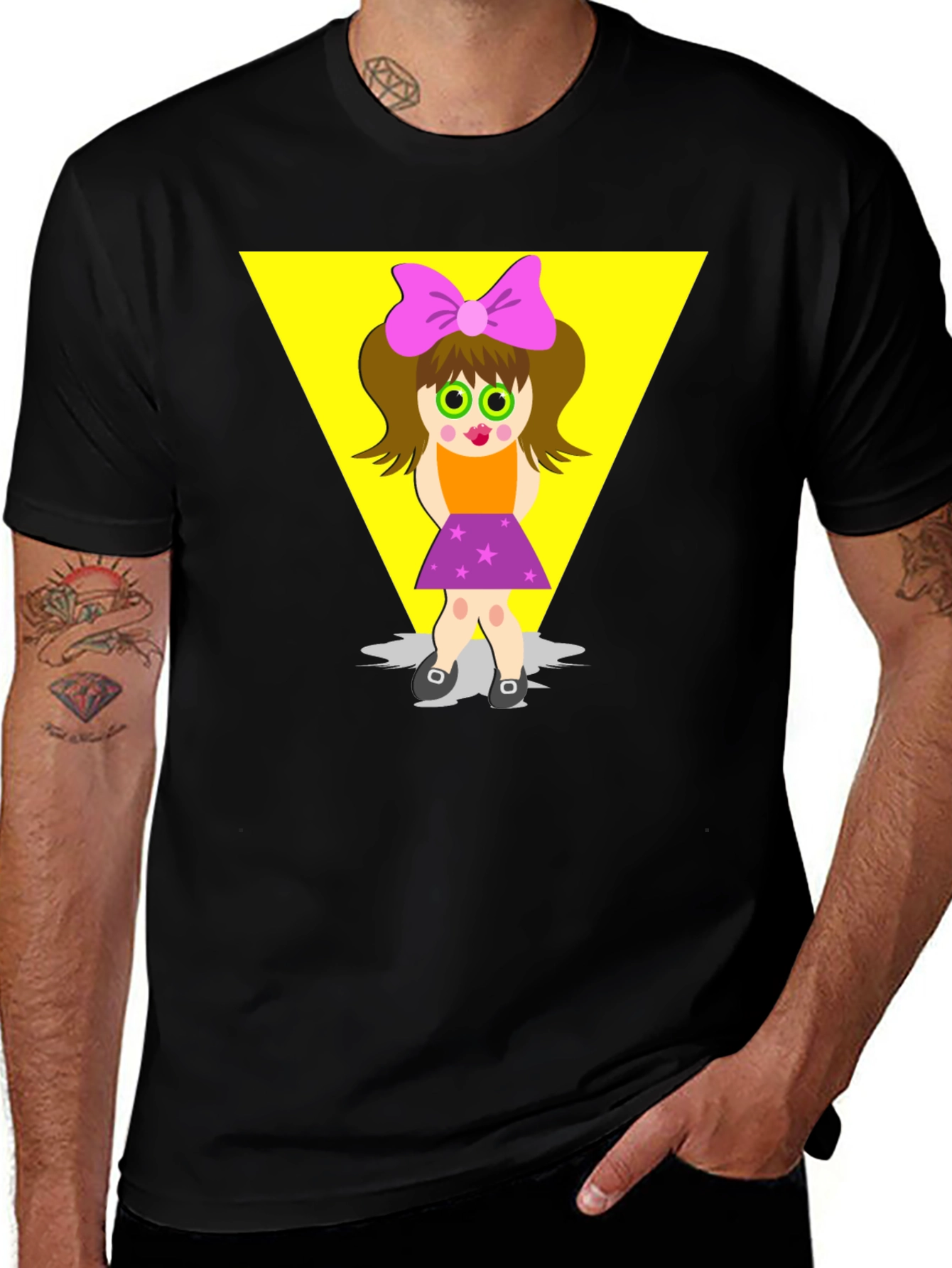 Cartoon Girl Graphic Tee - Funky Style