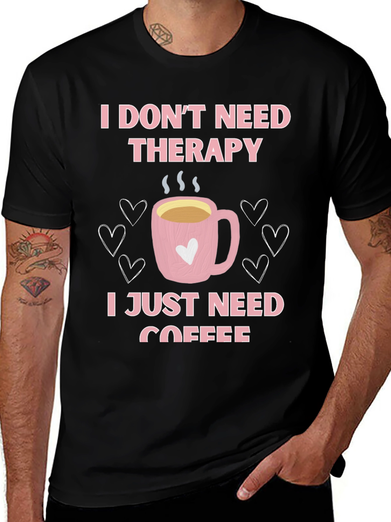 Variant 19 of Therapy Coffee Graphic T-Shirt