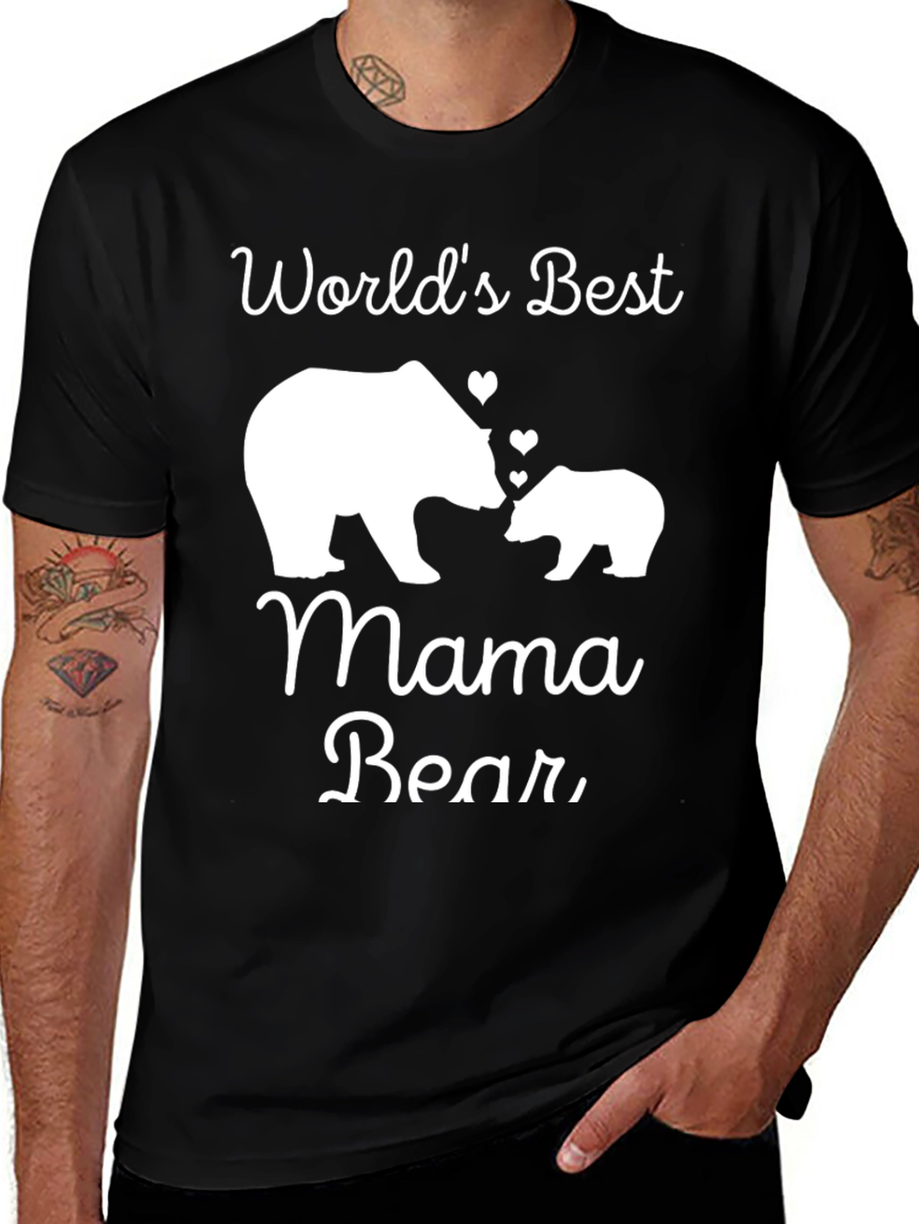 Variant 16 of World's Best Mama Bear Graphic Tee