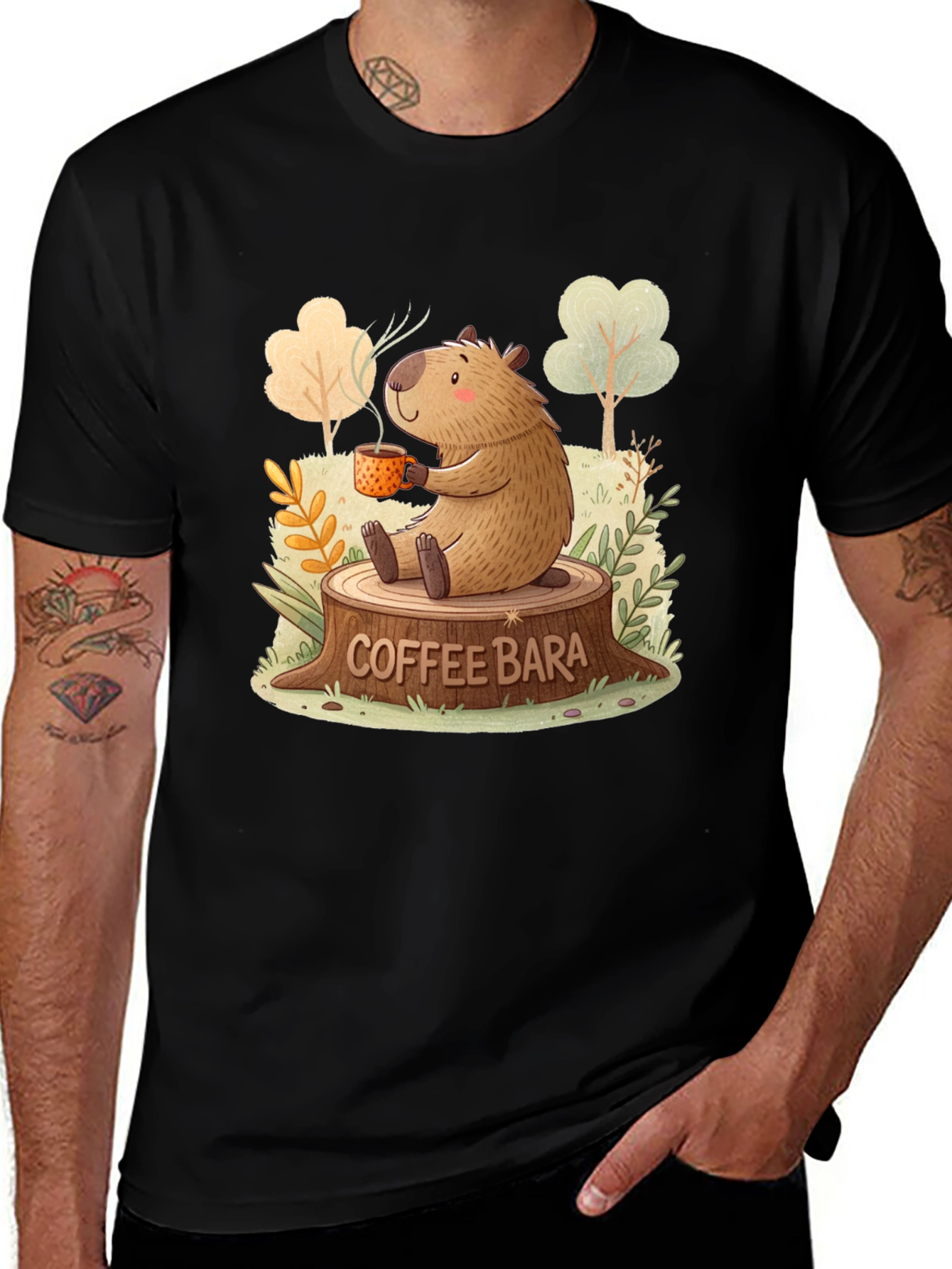 Variant 17 of Coffee Bara T-Shirt - Capybara Tee