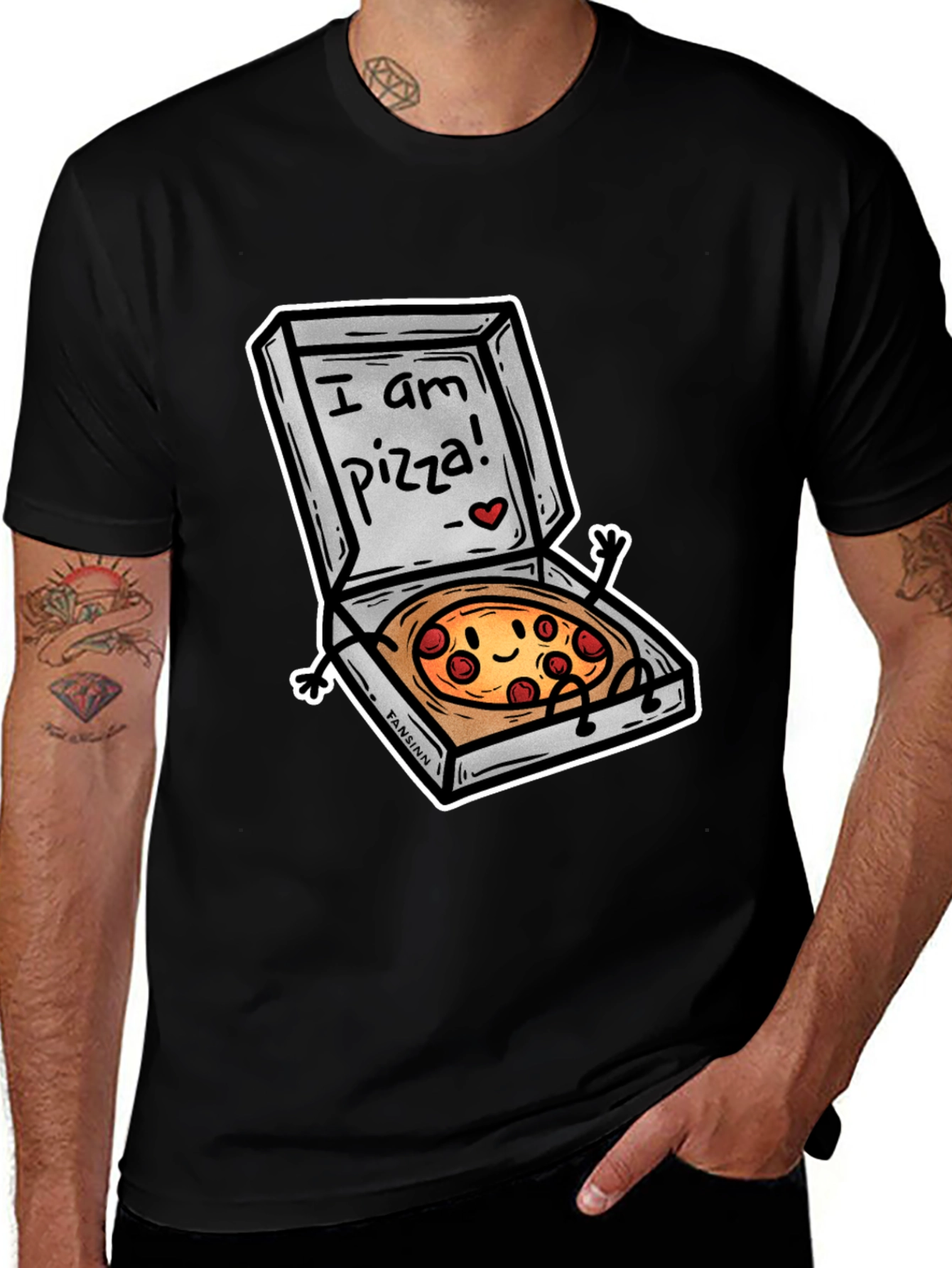 I am Pizza T-Shirt, Funny Foodie Tee