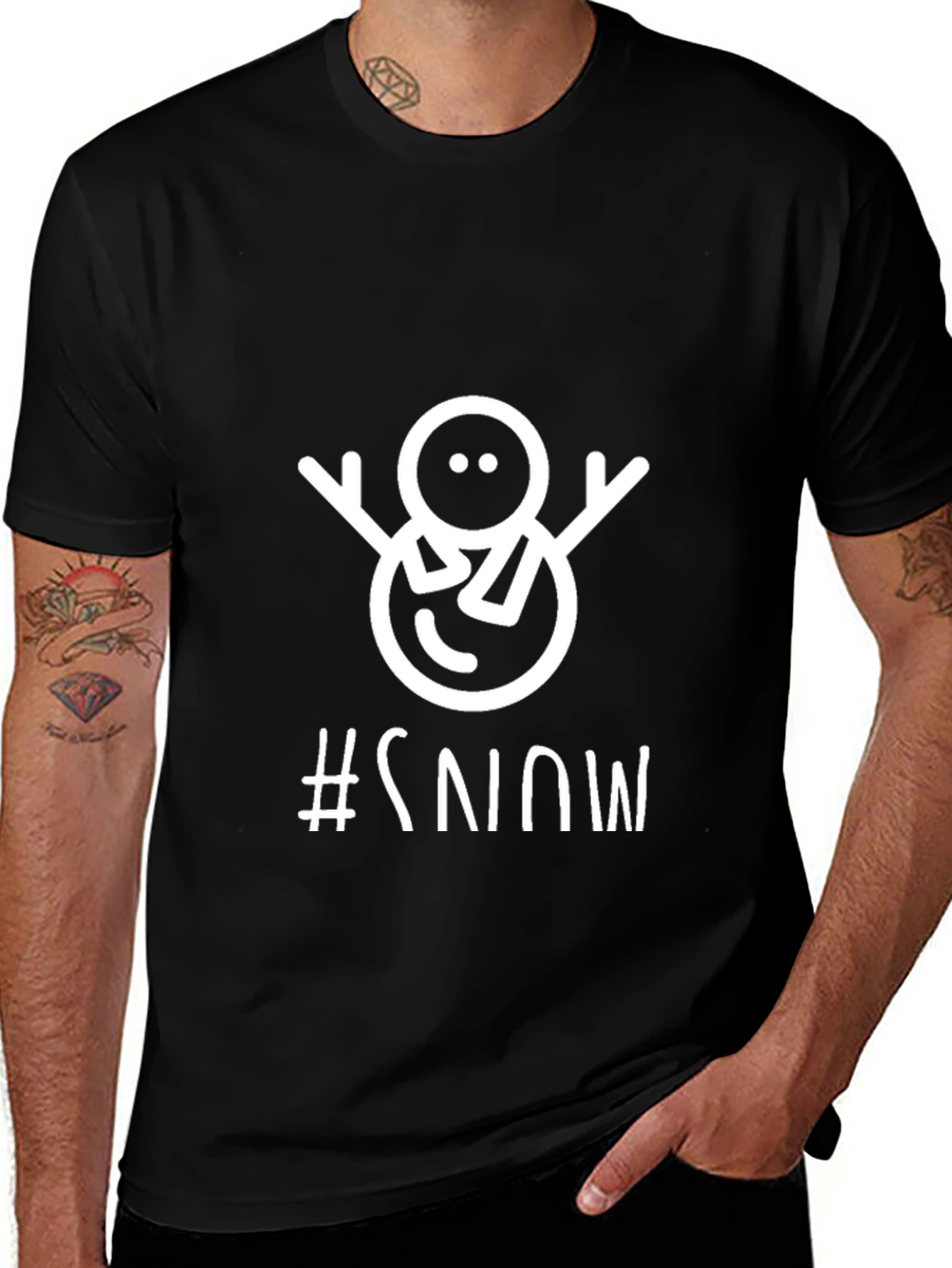 Variant 17 of Snowman Graphic Tee - Winter Holiday T-Shirt