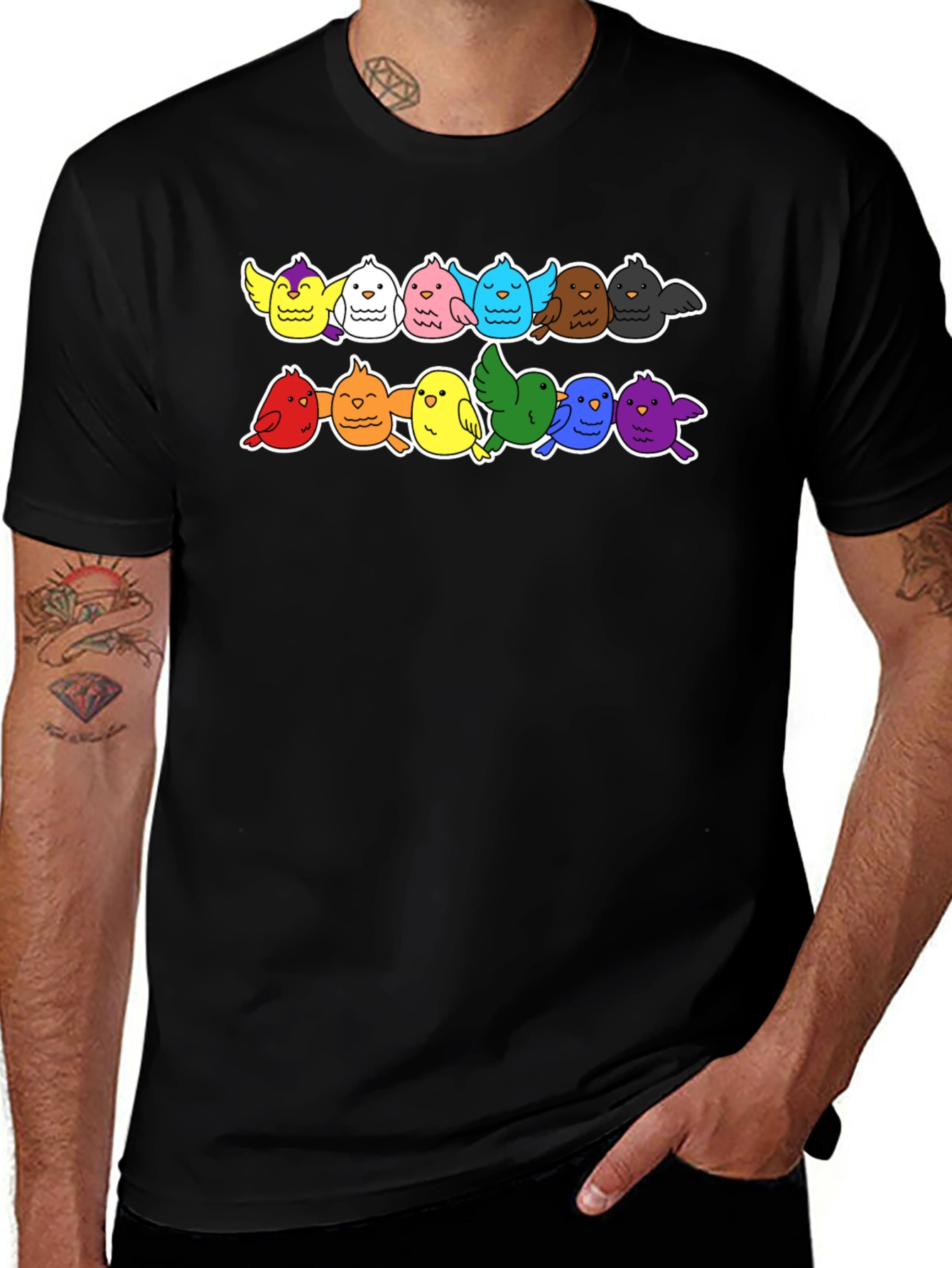 Variant 24 of Colorful Bird T-Shirt - Fun Design
